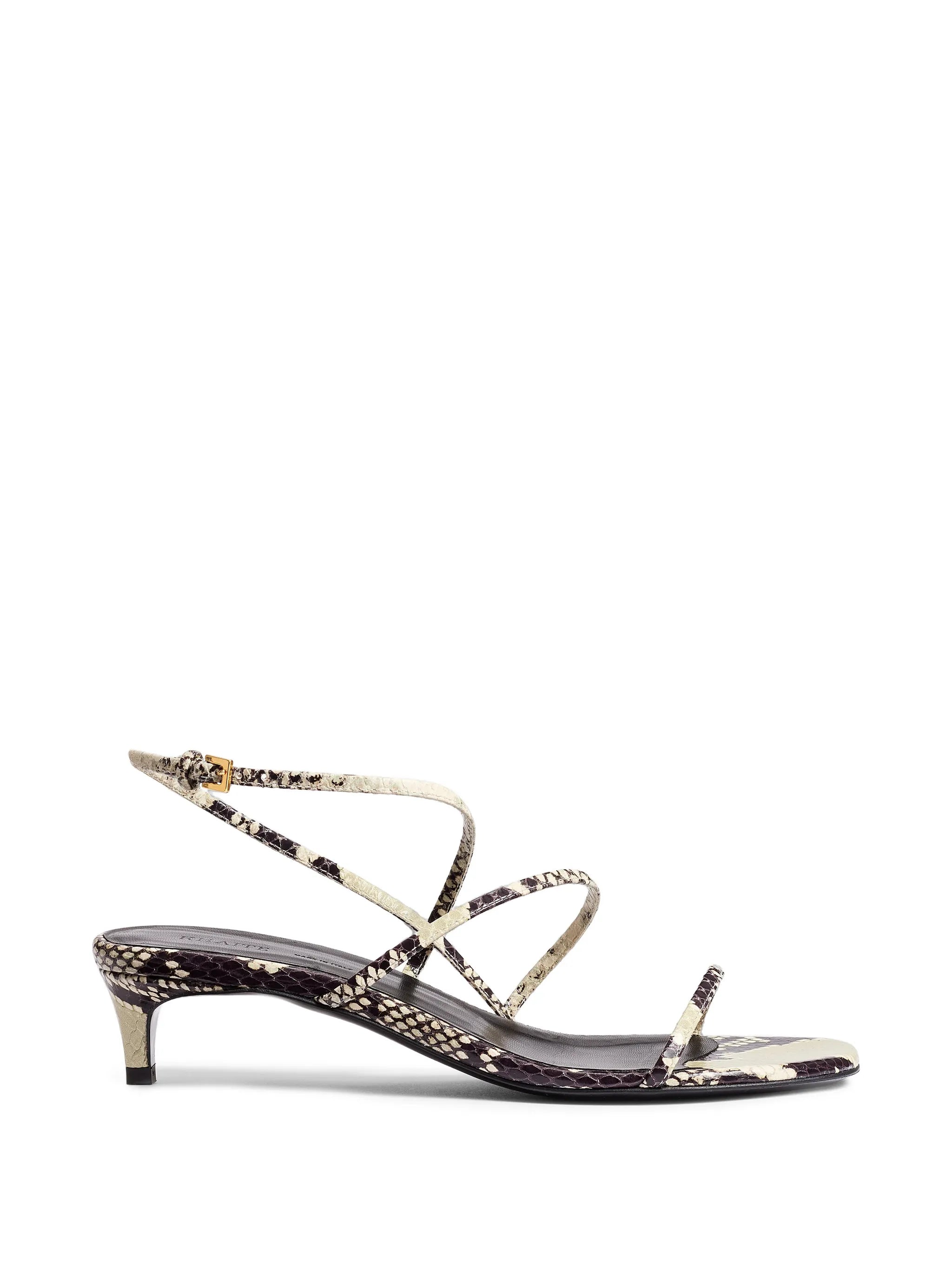 35mm snakeskin-print sandals