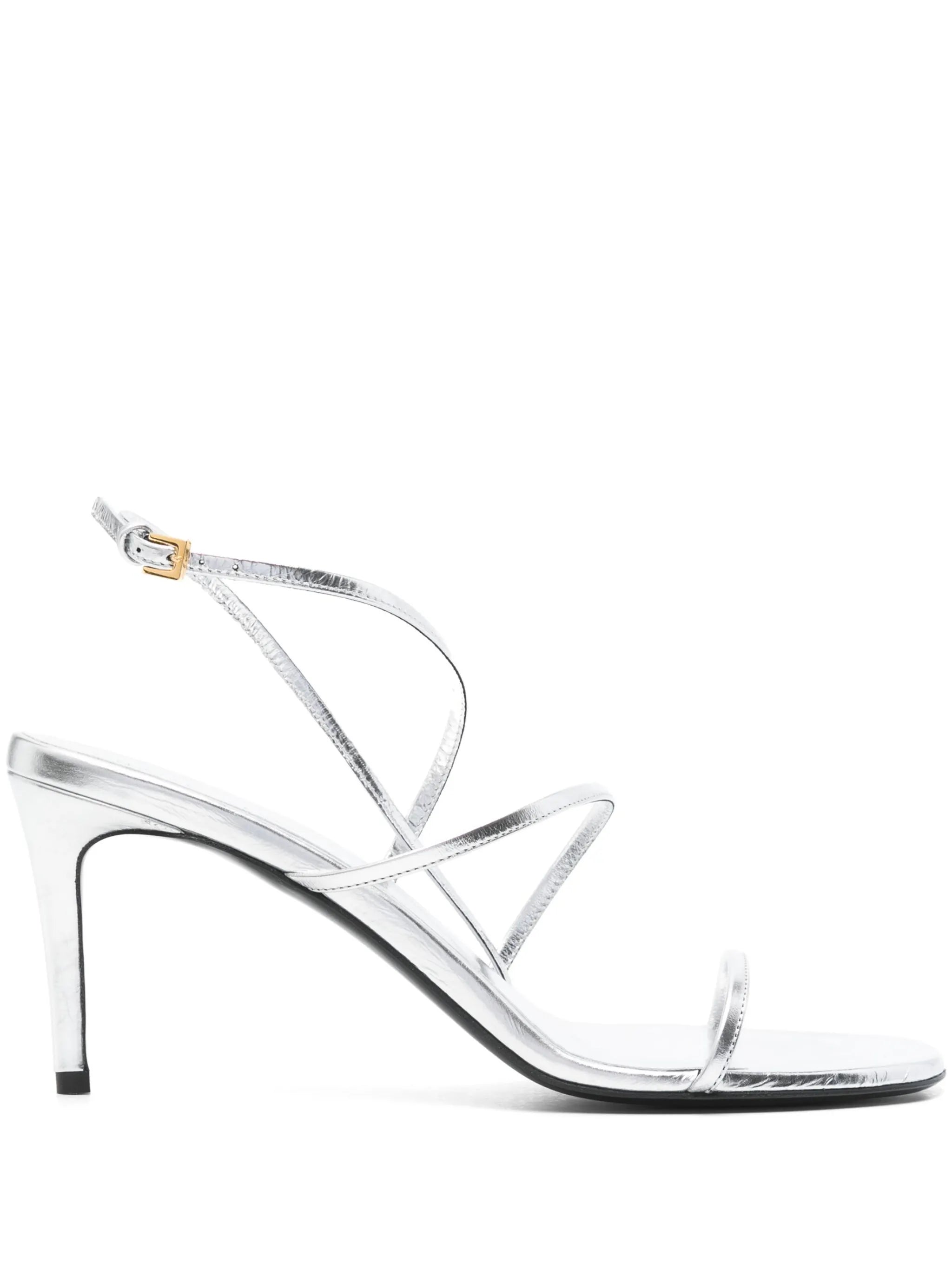 75mm metallic-effect sandals