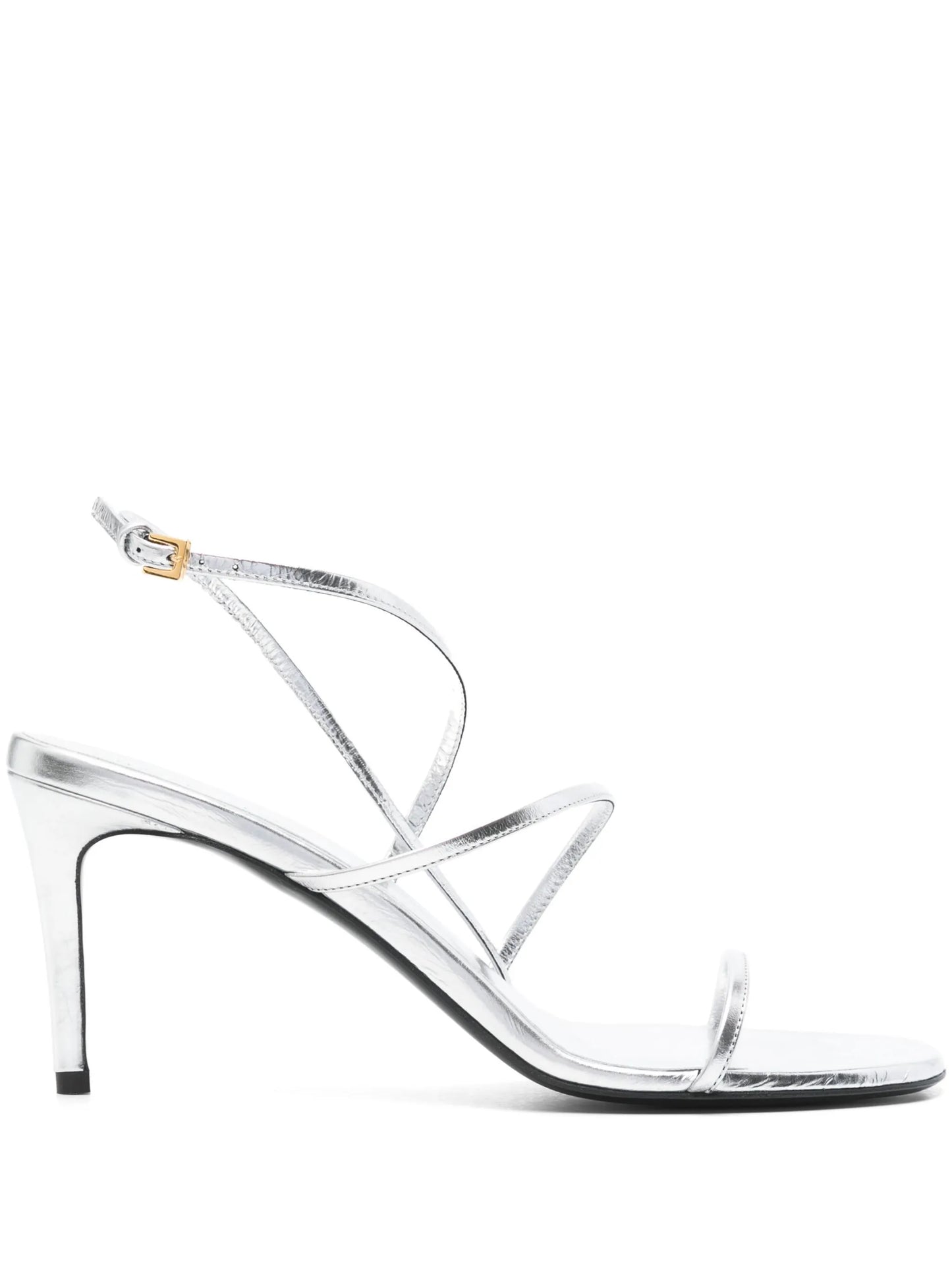75mm metallic-effect sandals