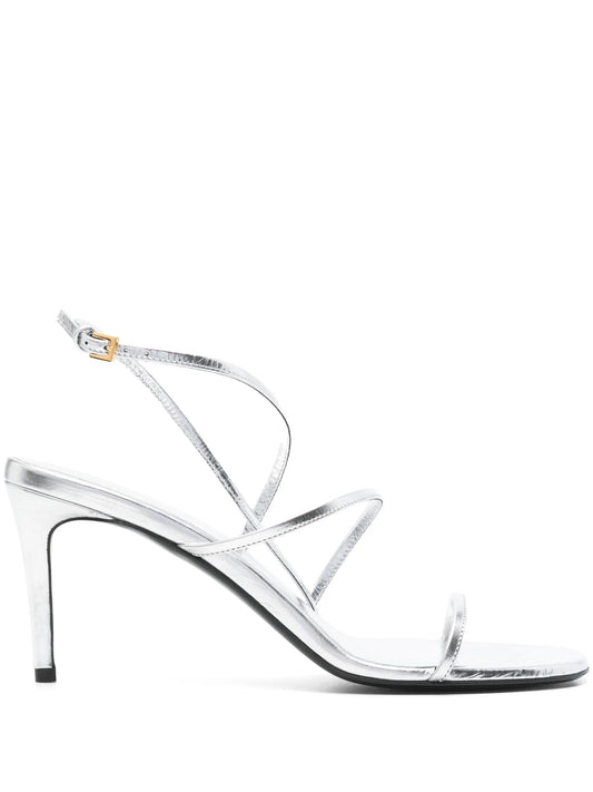 75mm metallic-effect sandals
