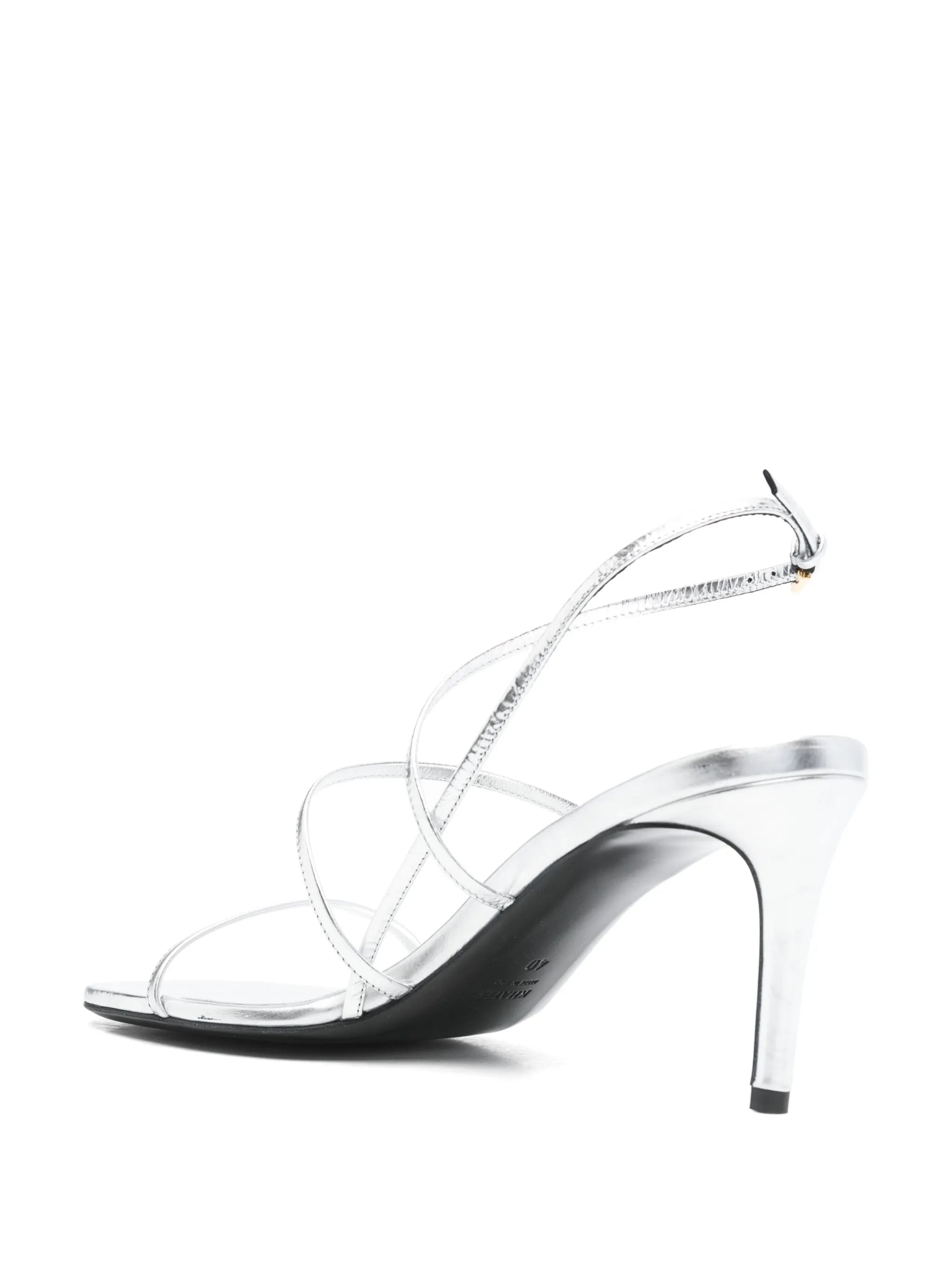 75mm metallic-effect sandals