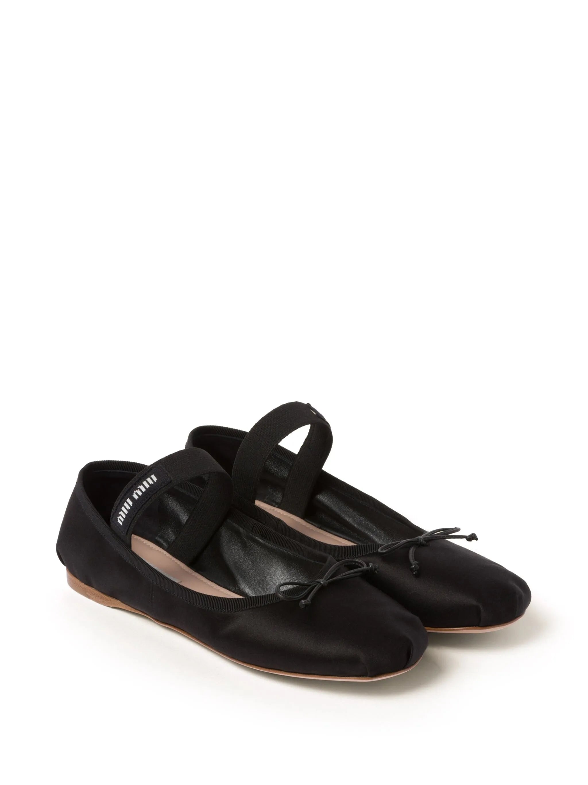 logo-strap ballet flats