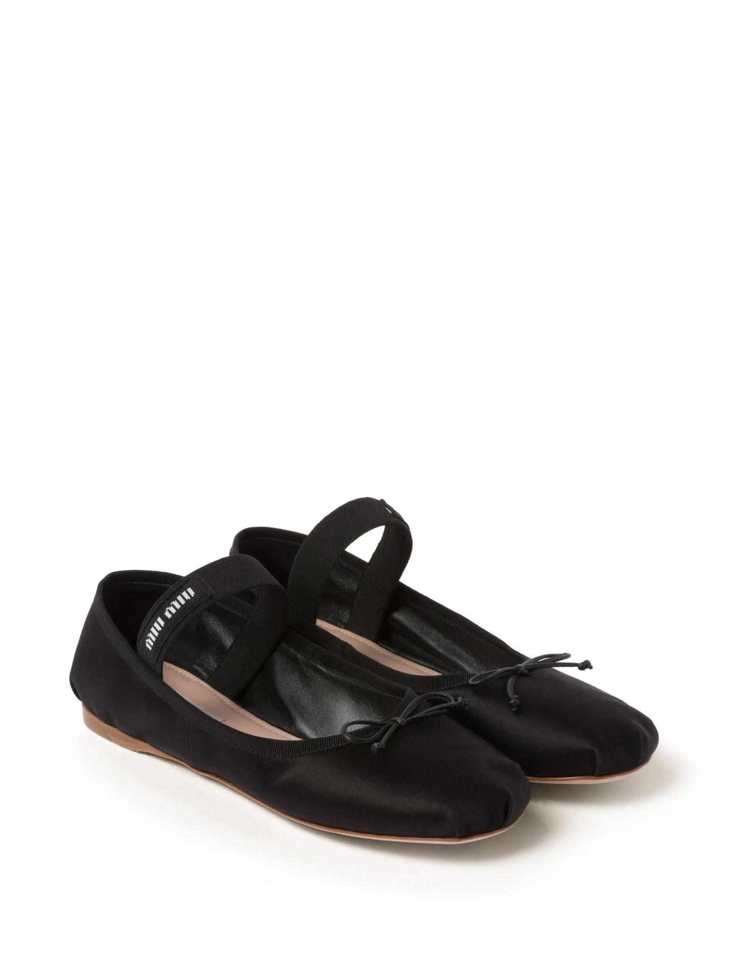 logo-strap ballet flats