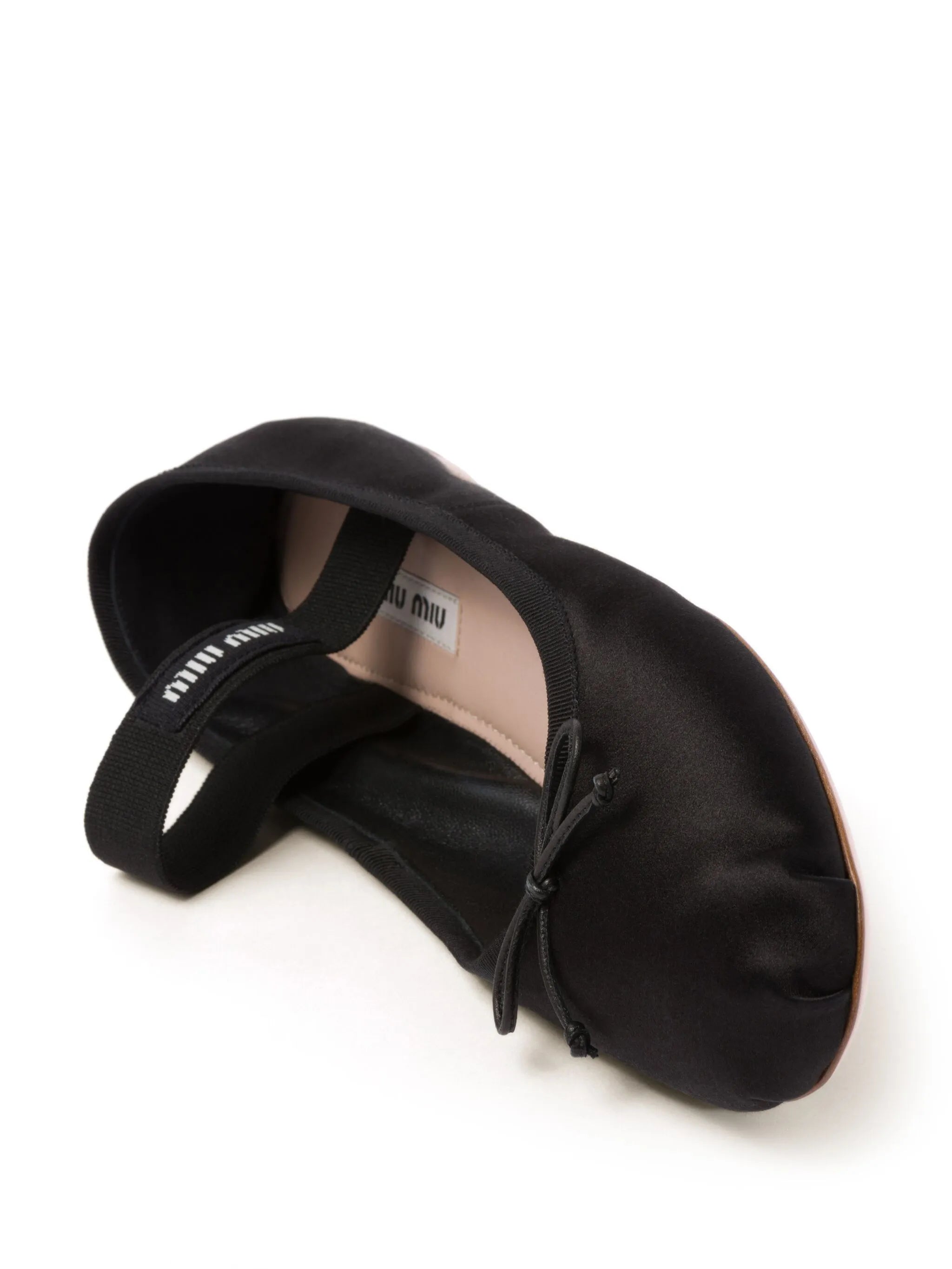 logo-strap ballet flats