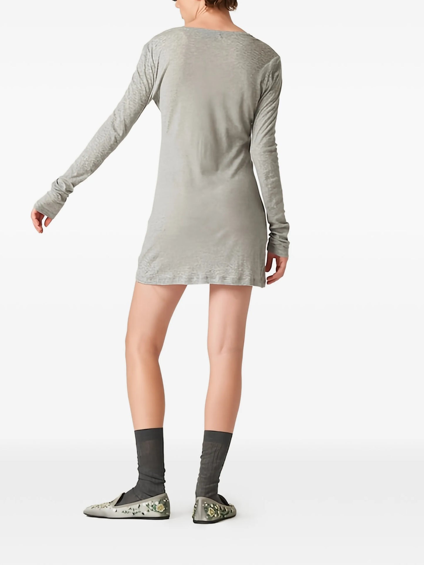 ribbed knit jersey dress