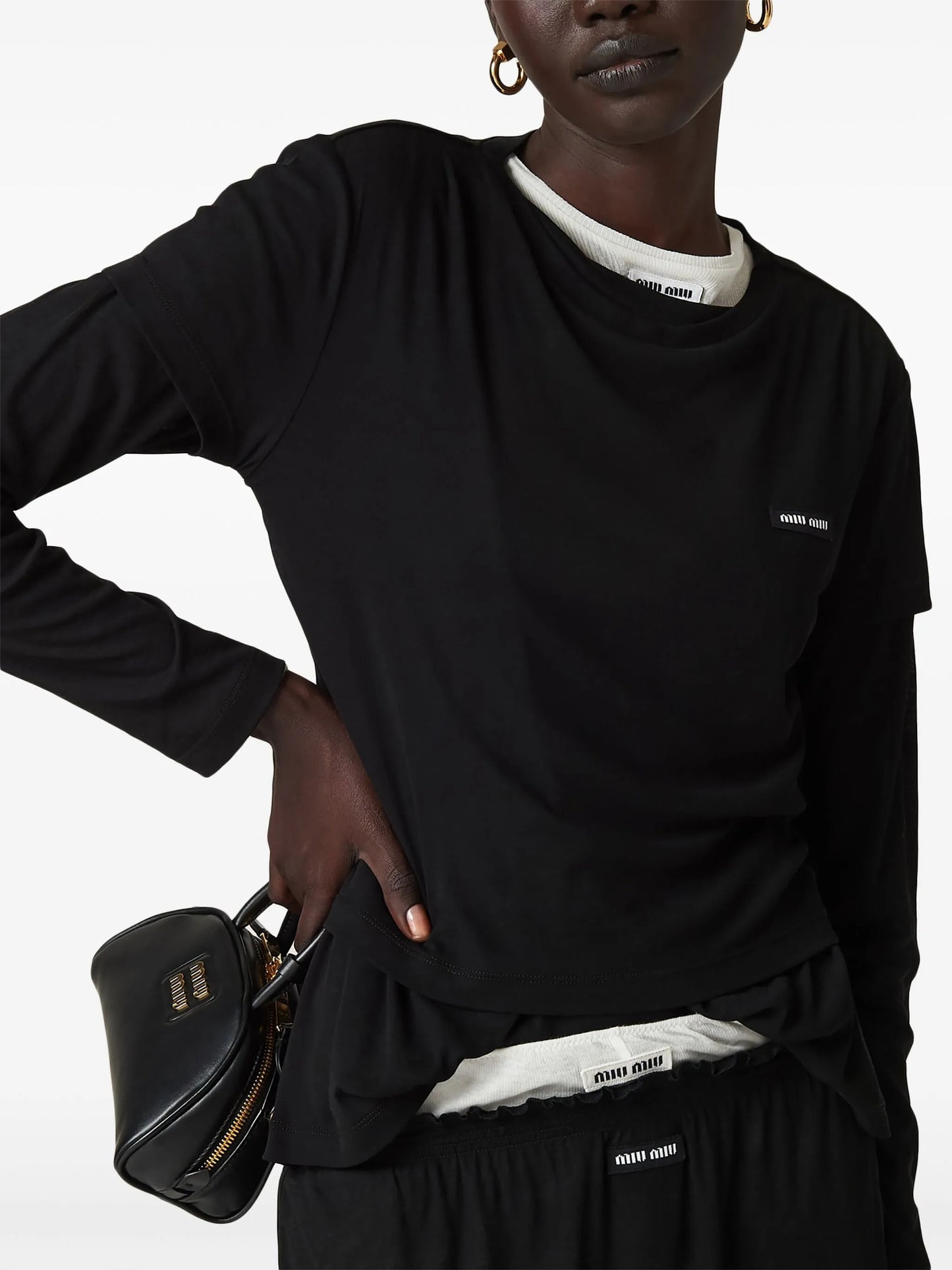 ribbed jersey T-shirt