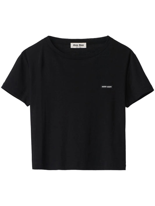 ribbed jersey T-shirt