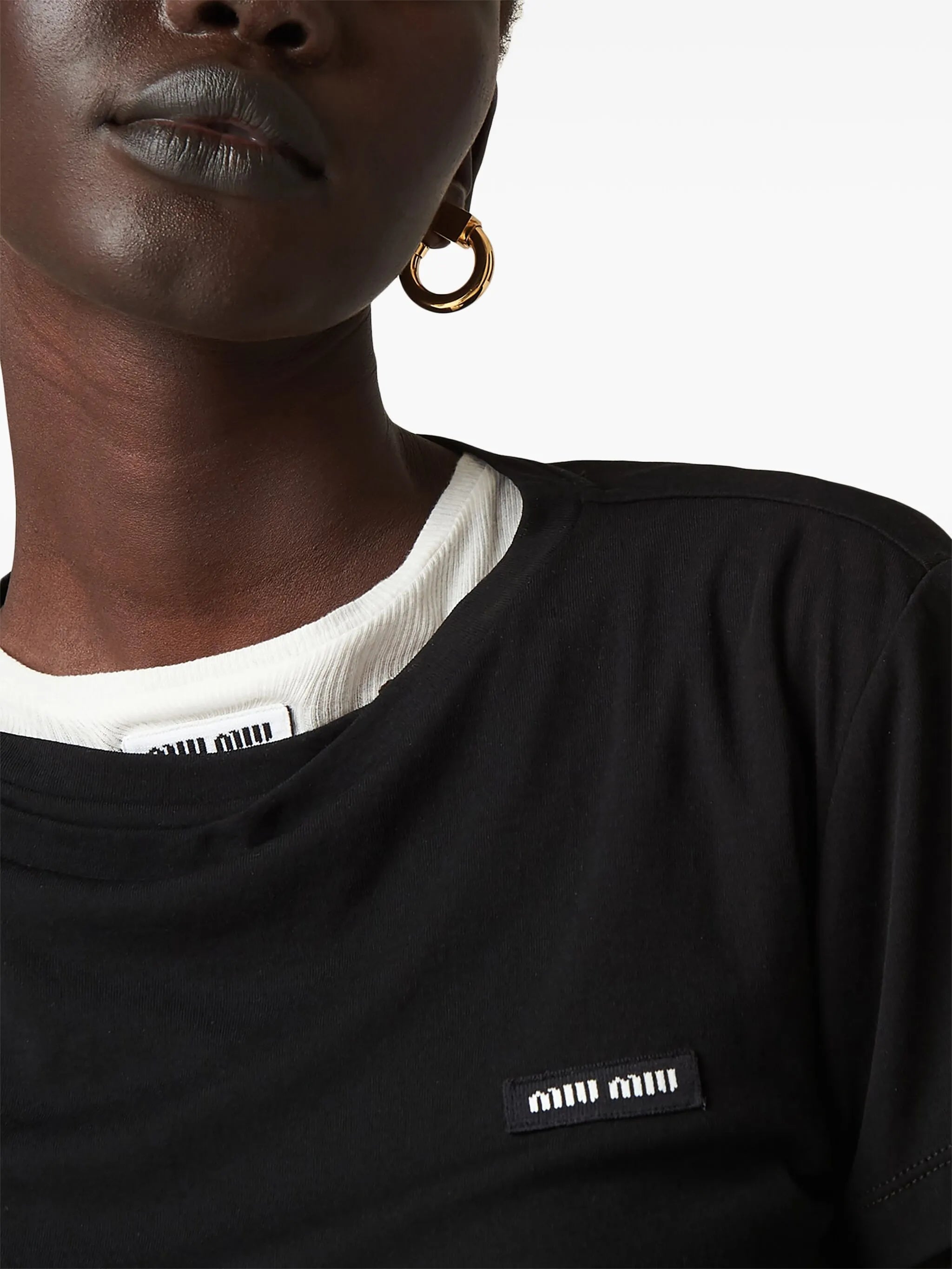 ribbed jersey T-shirt