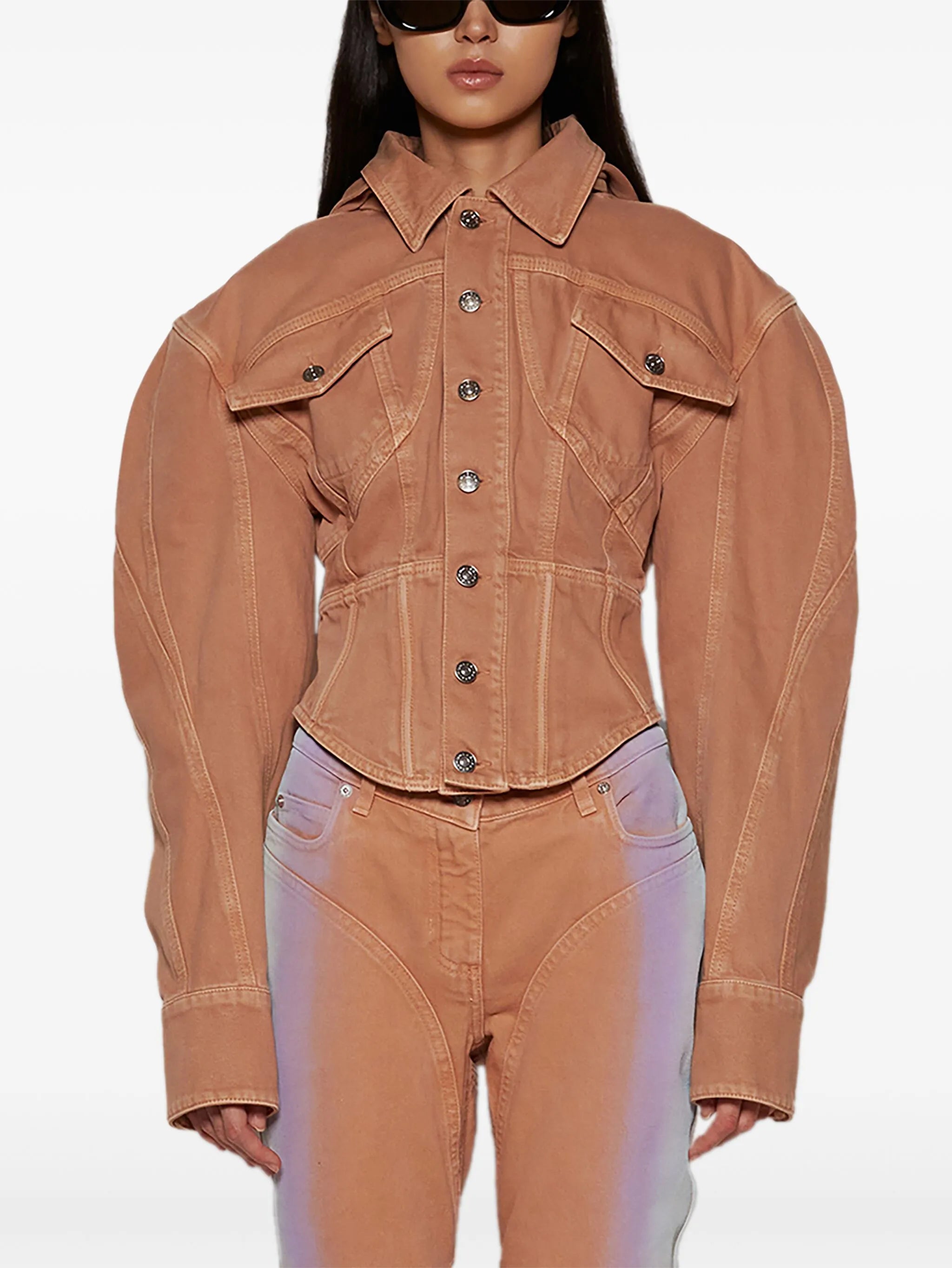 corseted denim jacket