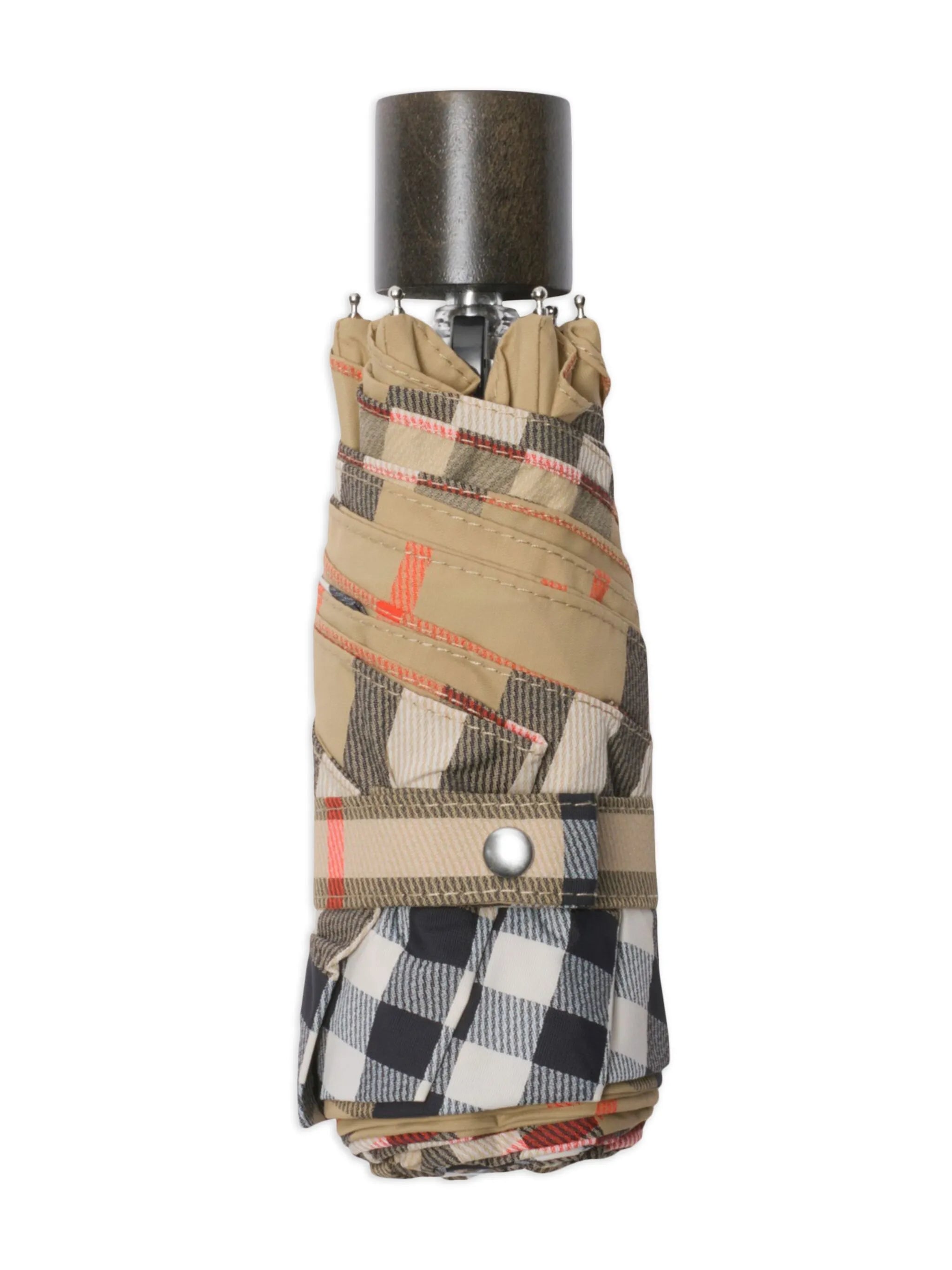Check-print folding umbrella