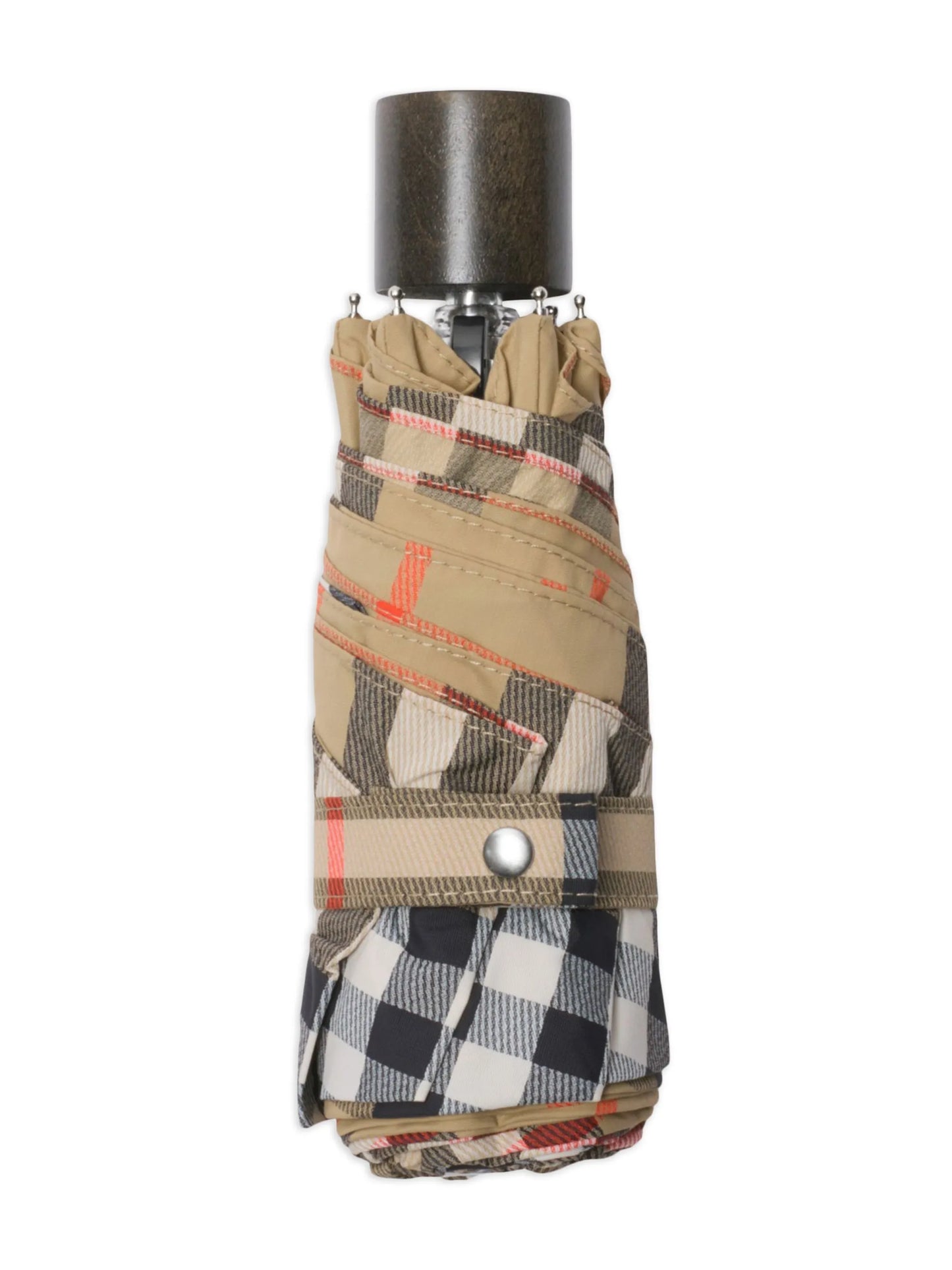 Check-print folding umbrella
