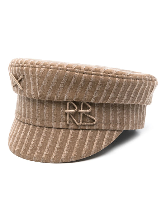 striped baker boy cap