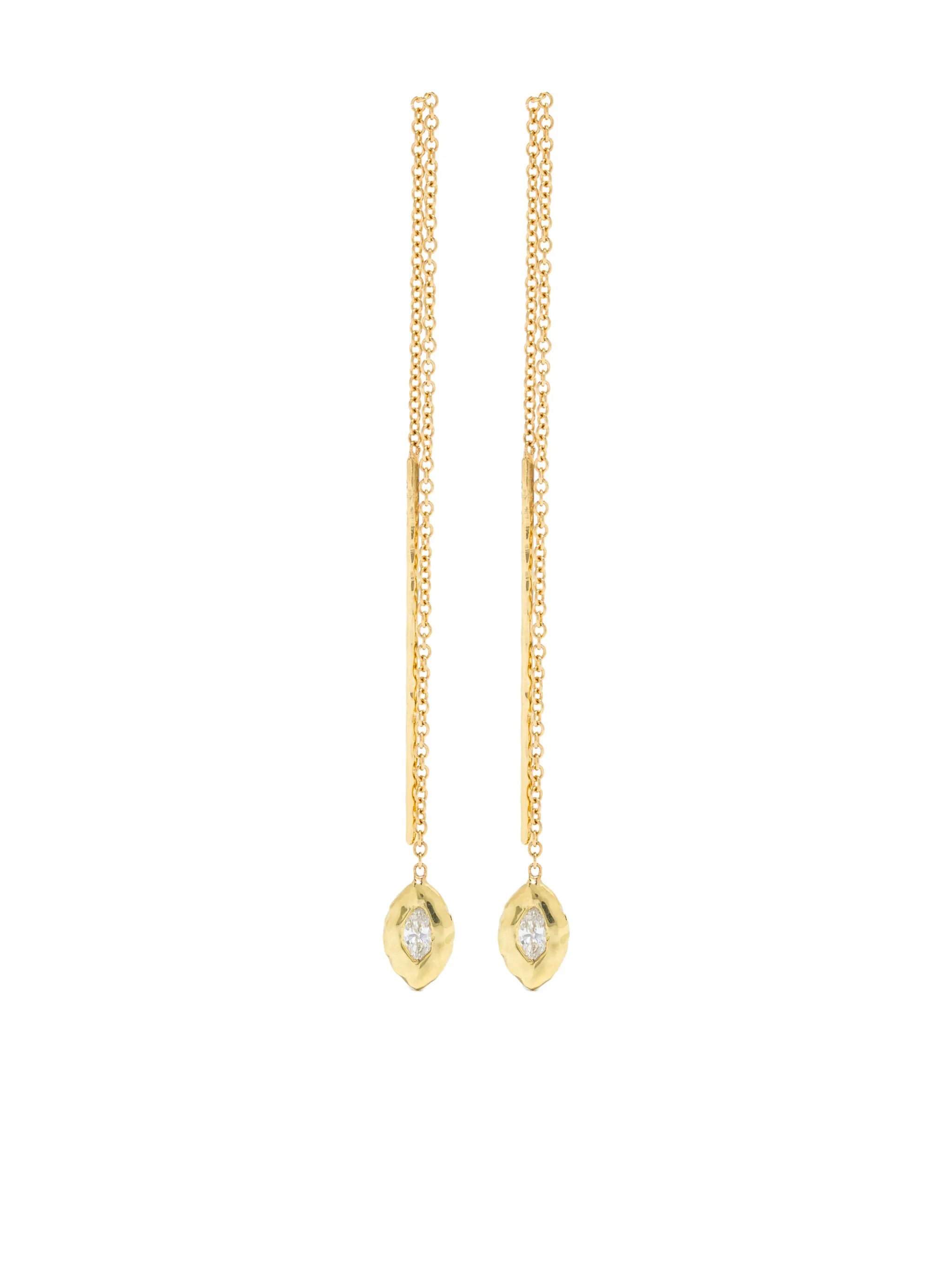 18kt yellow gold Nesting diamond earring
