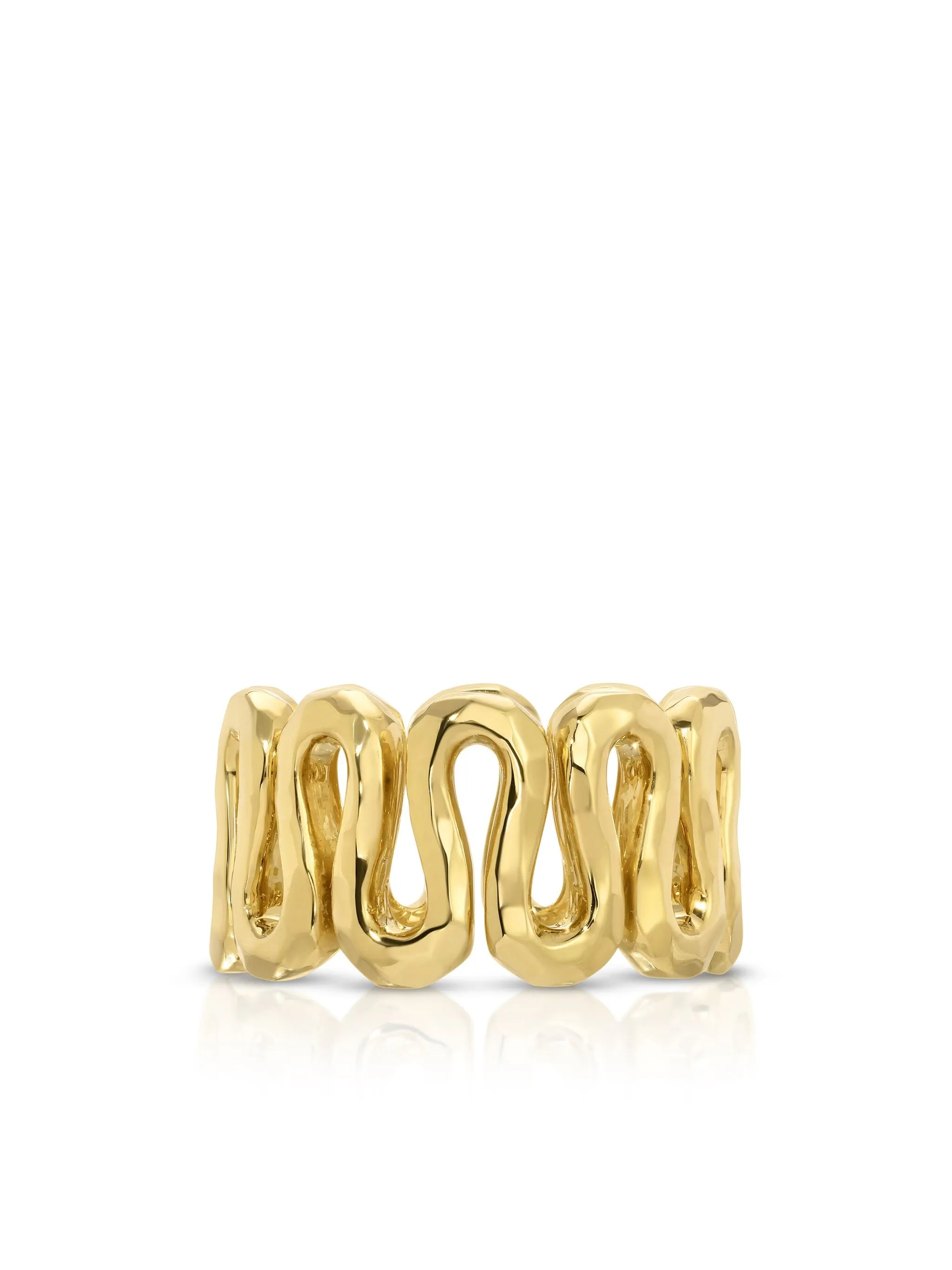 18kt yellow gold swirl ring