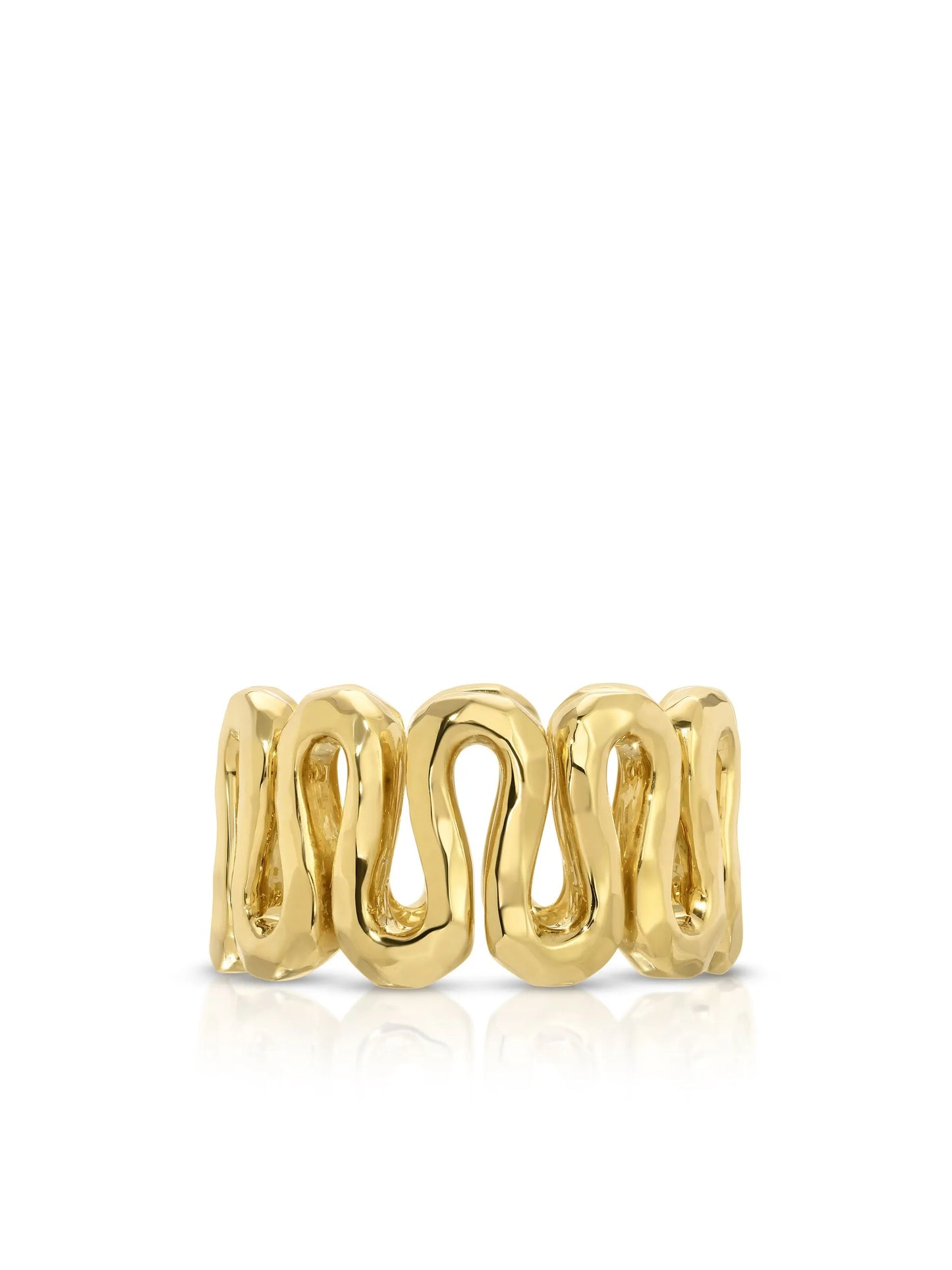 18kt yellow gold swirl ring
