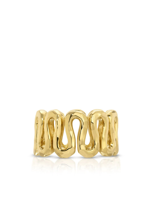 18kt yellow gold swirl ring