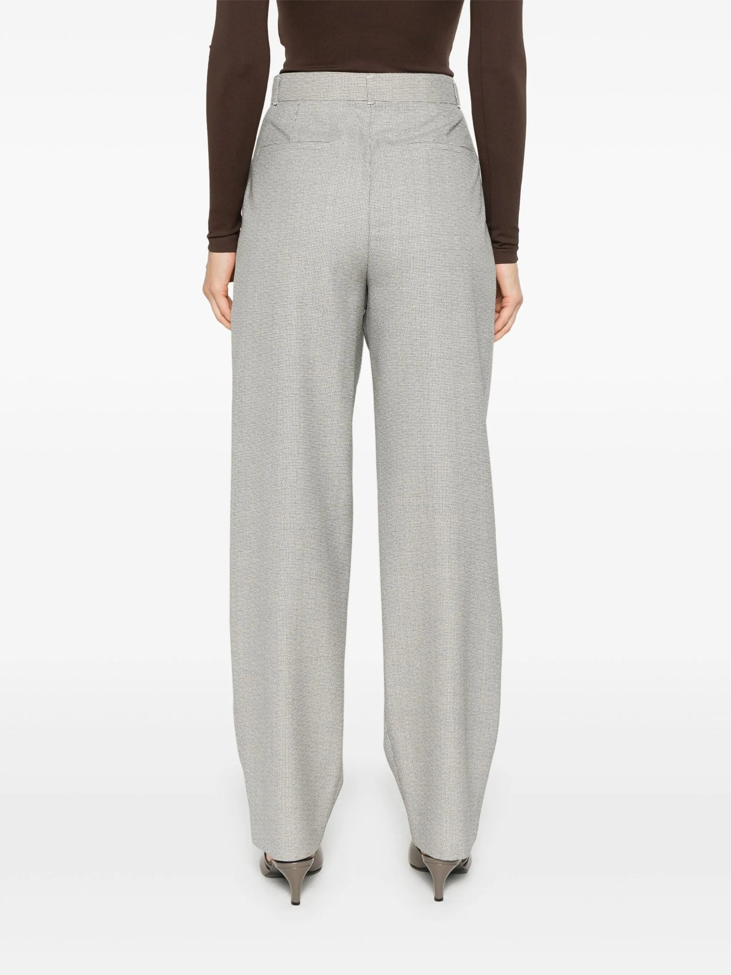 micro check trousers