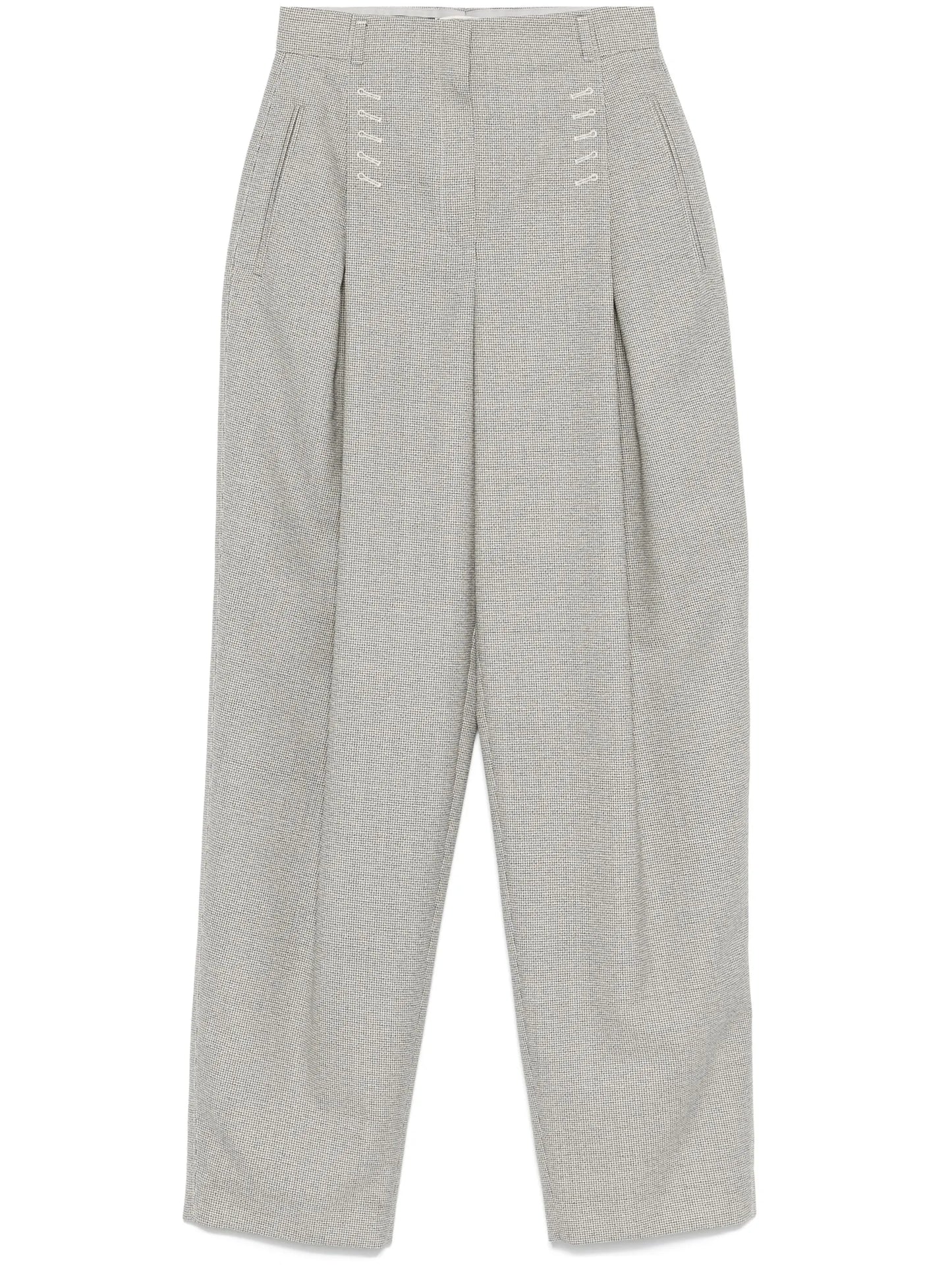 micro check trousers