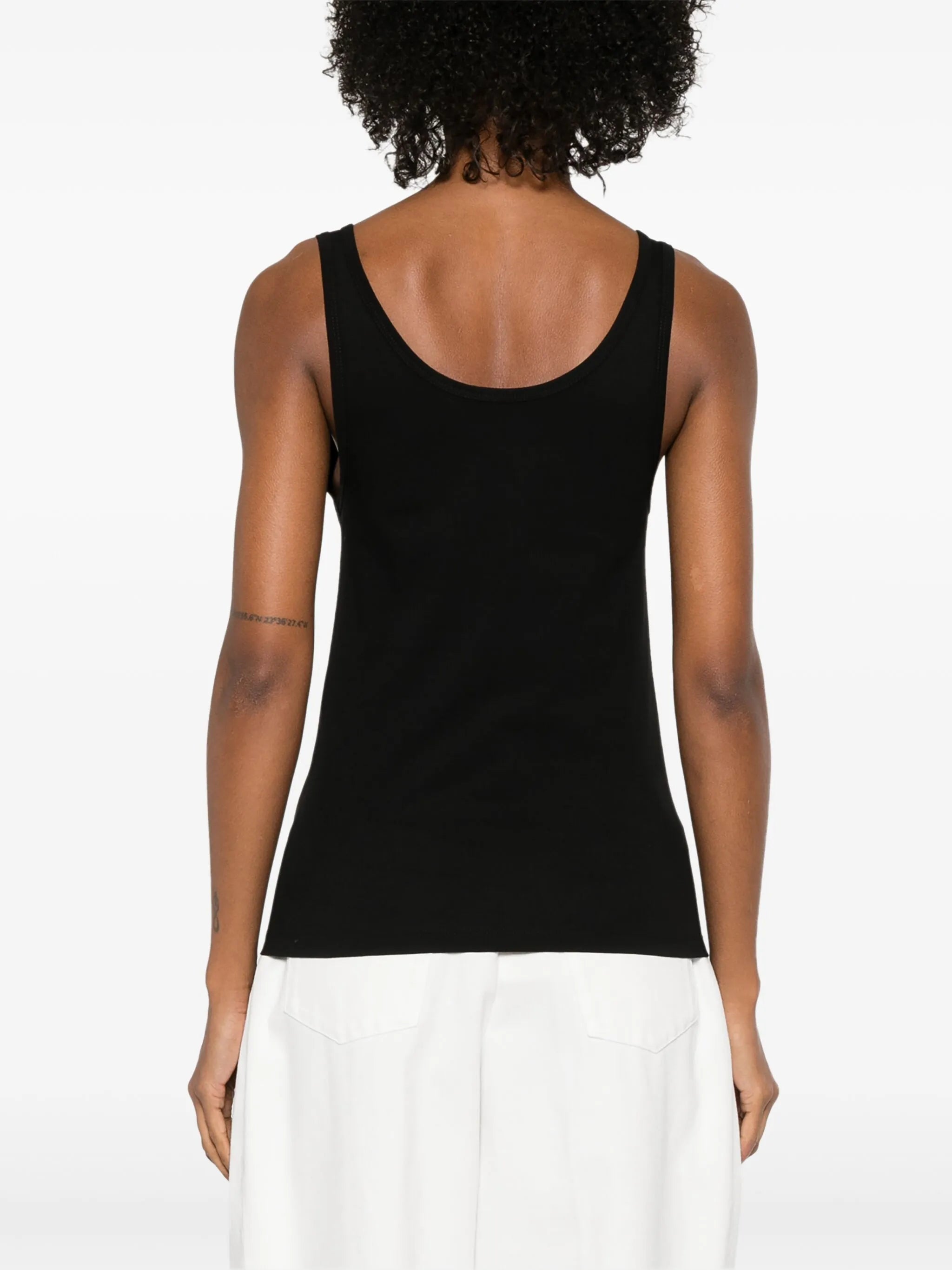 sequin-logo tank top