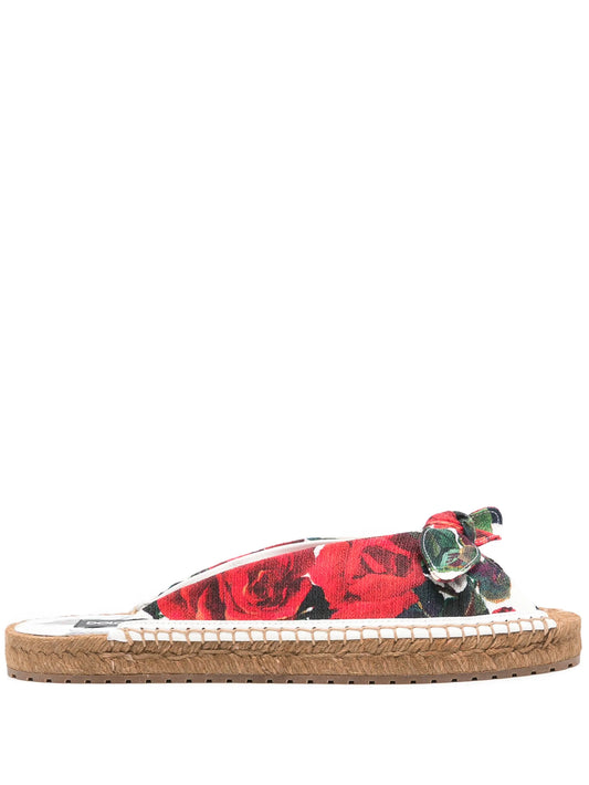 floral-print espadrilles