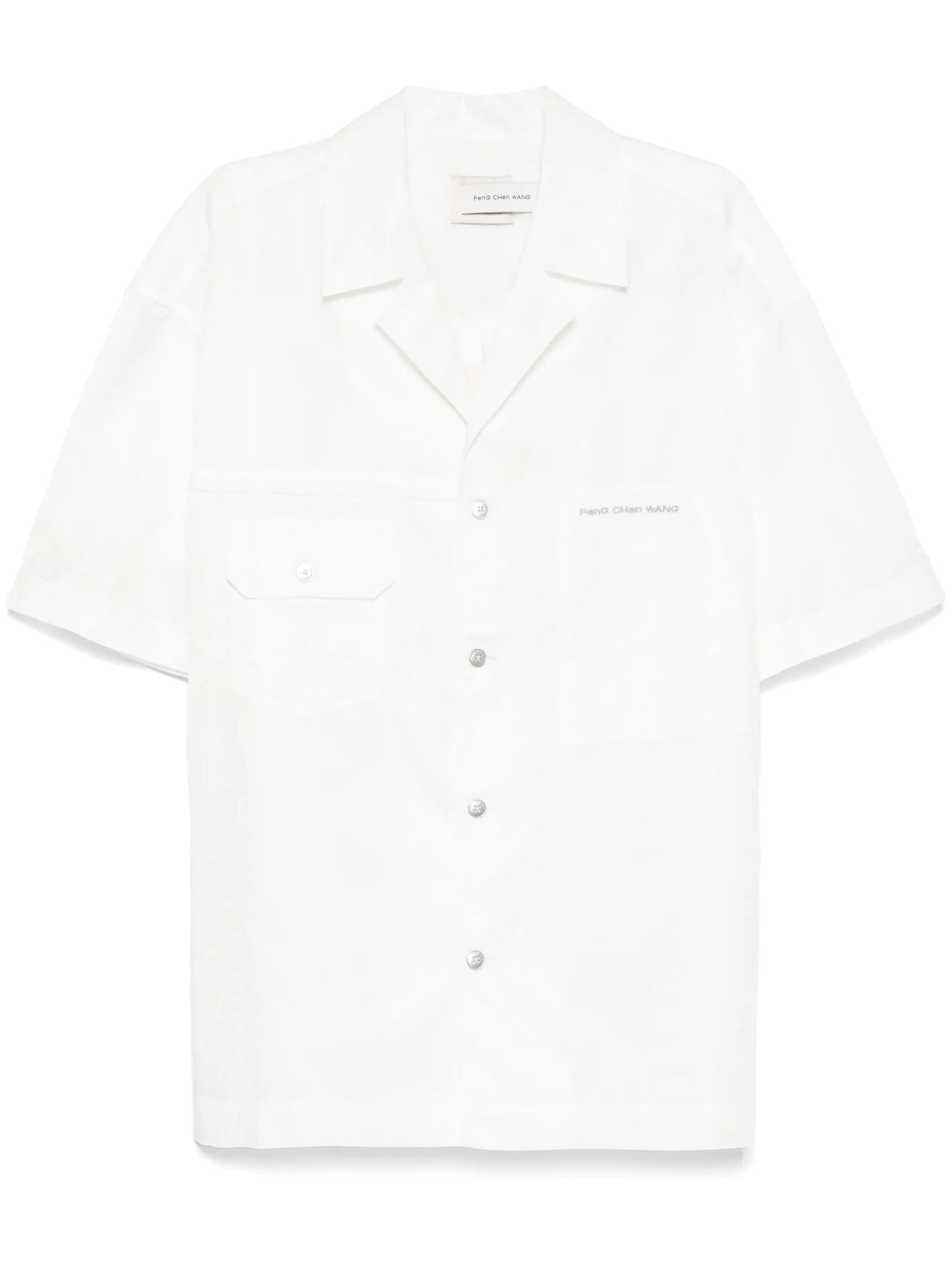 logo-embroidered shirt