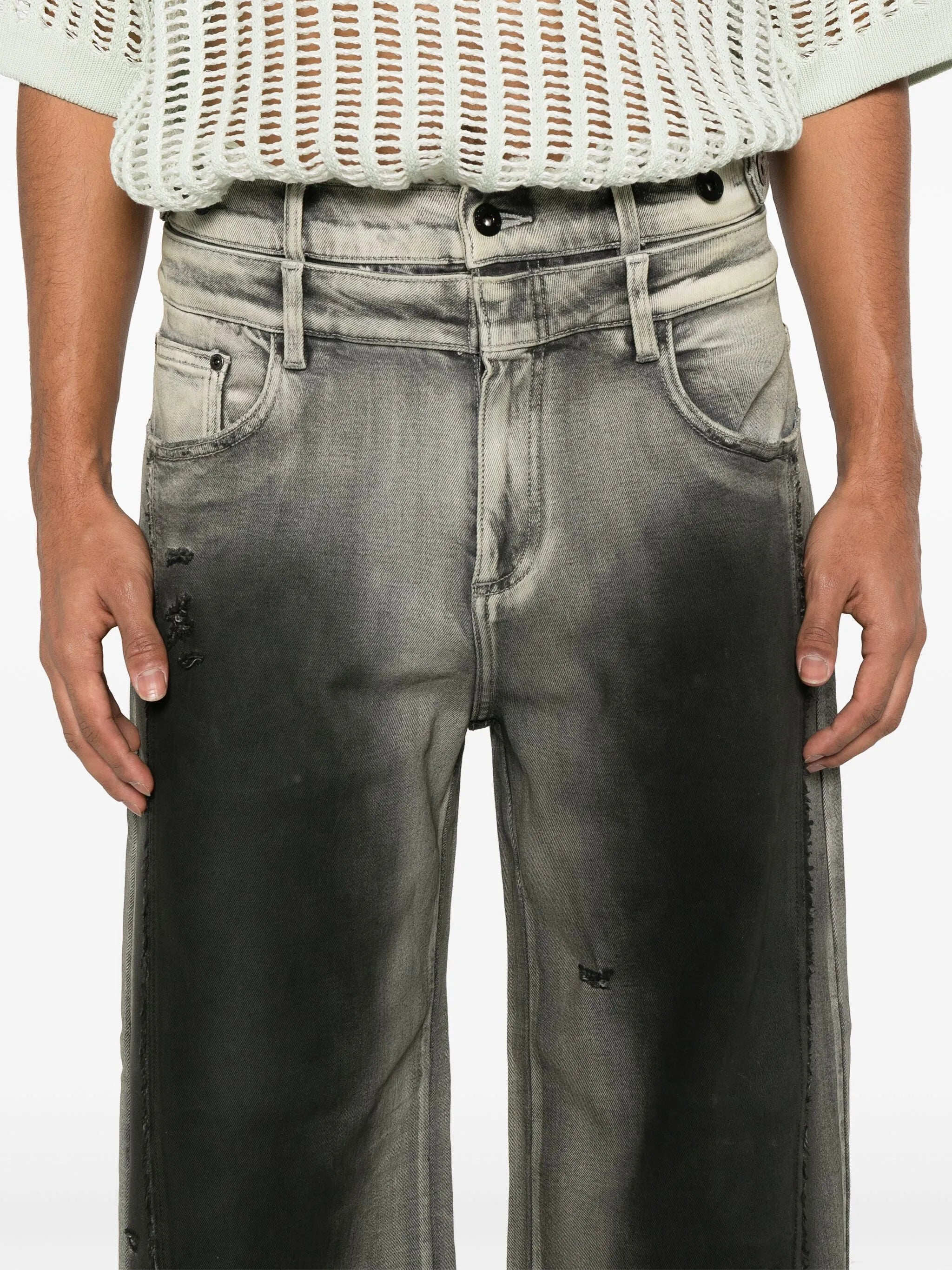 washed-effect jeans