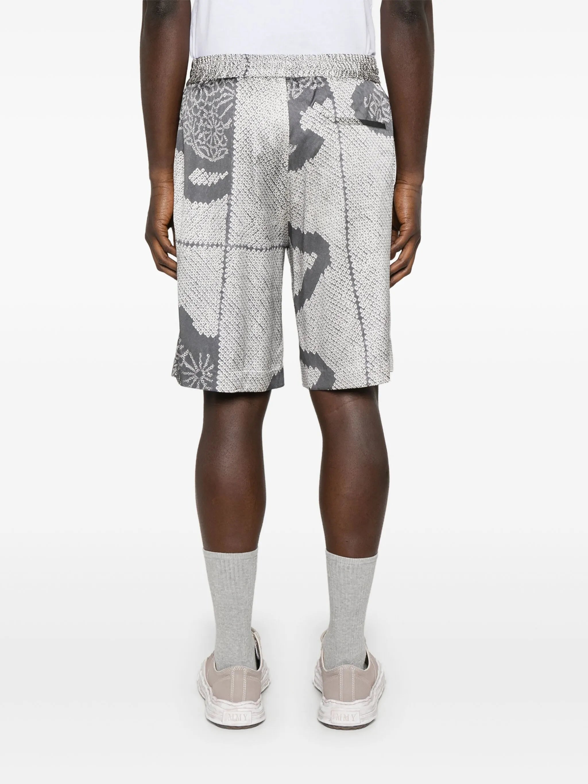 graphic-print shorts