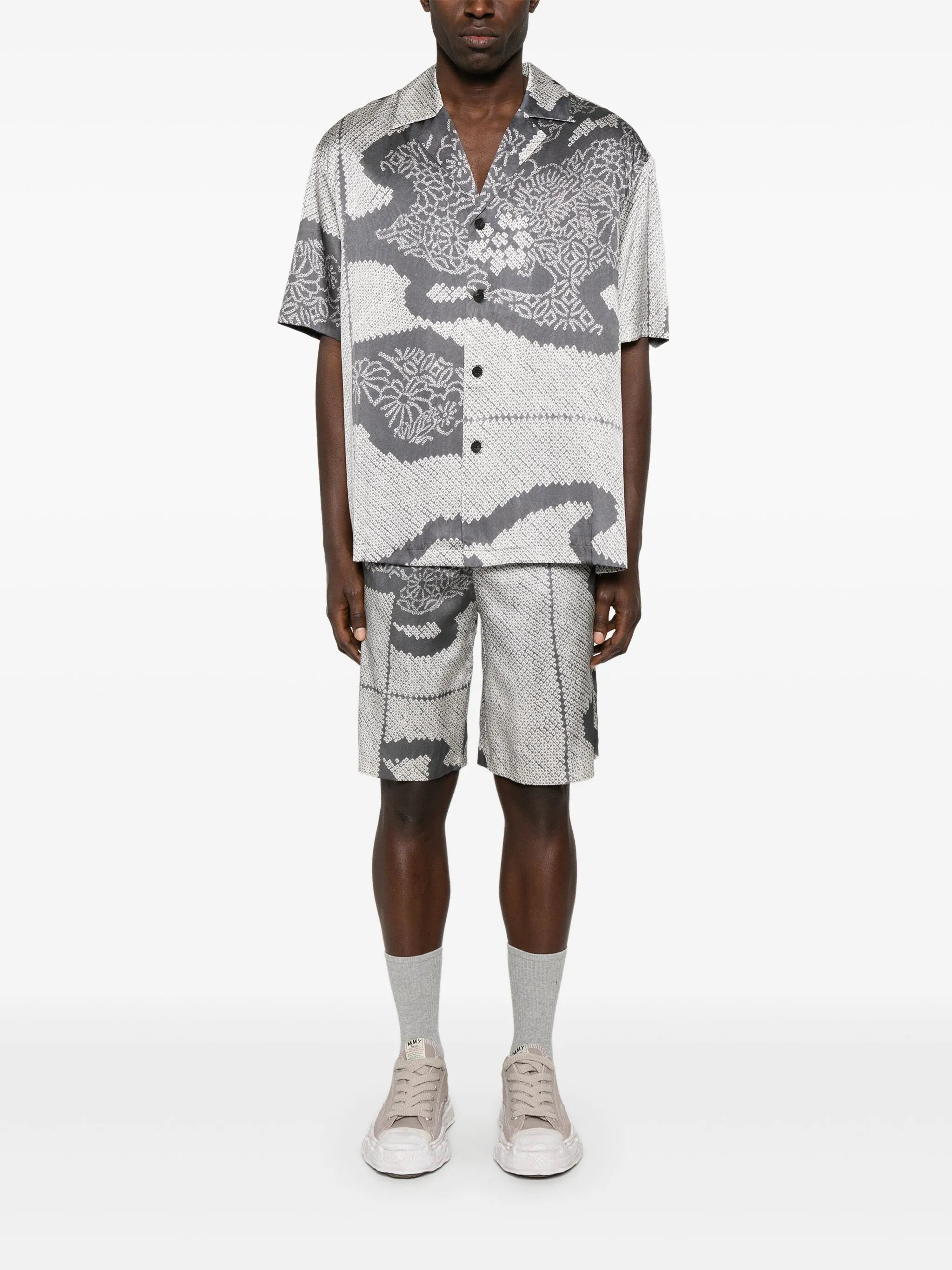 graphic-print shorts