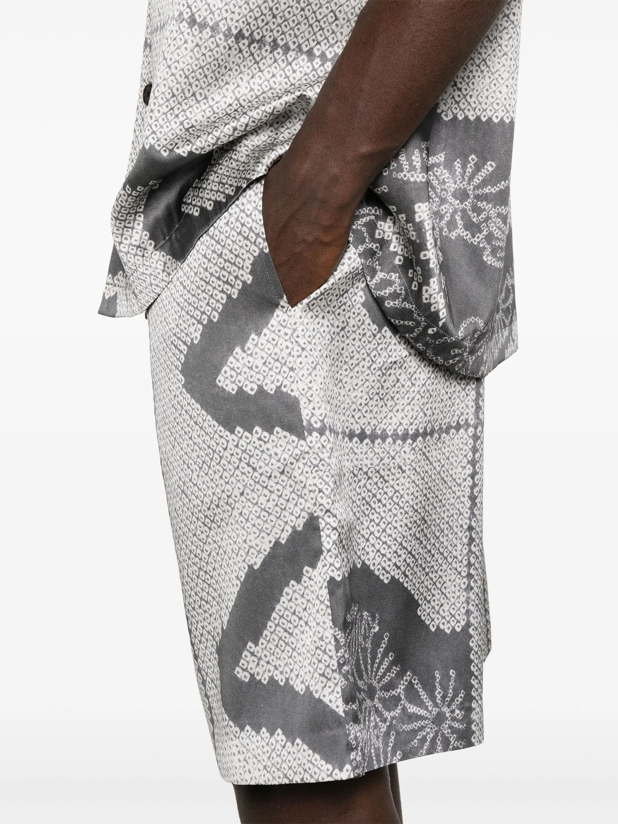 graphic-print shorts