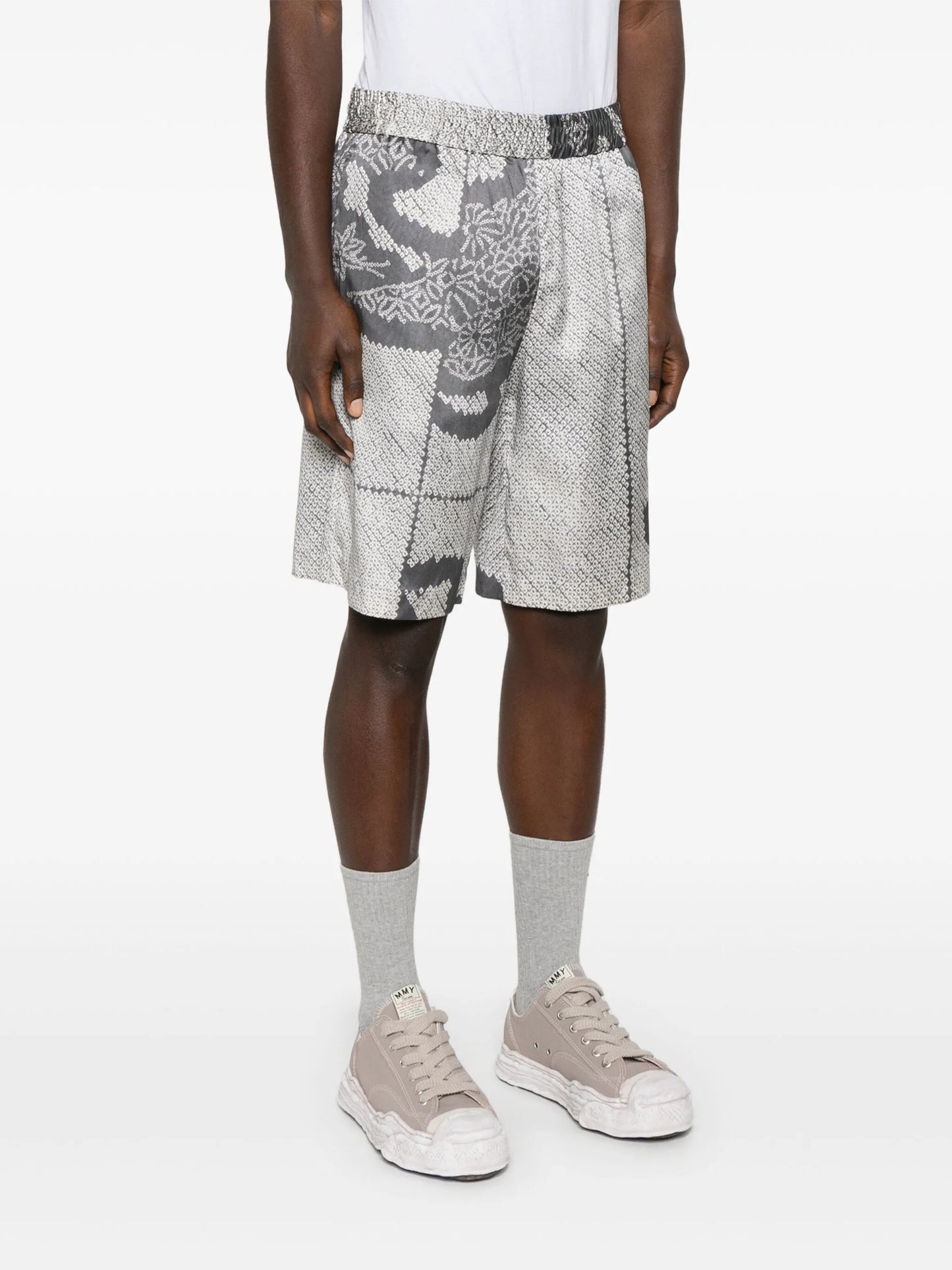 graphic-print shorts