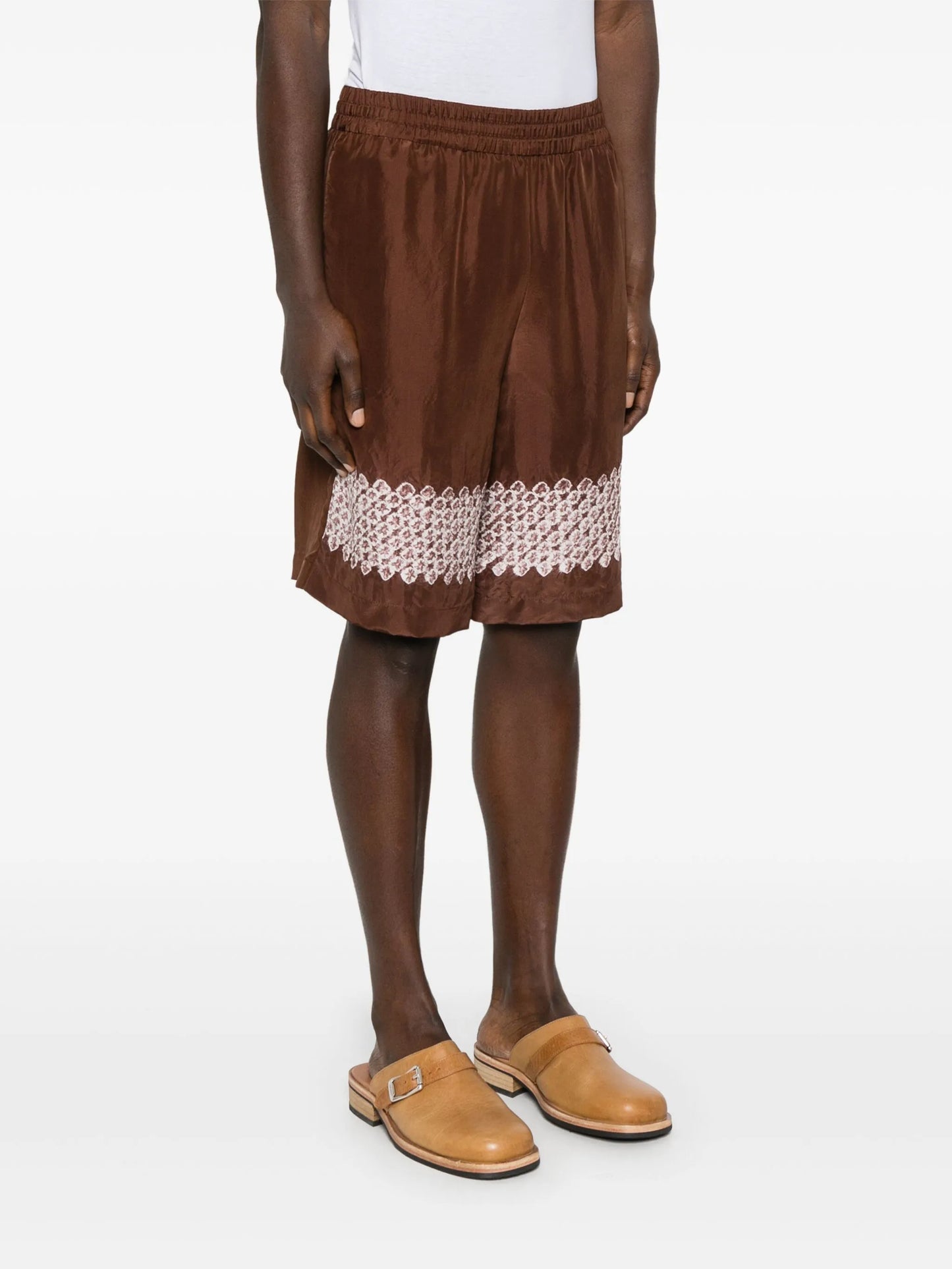graphic-print shorts