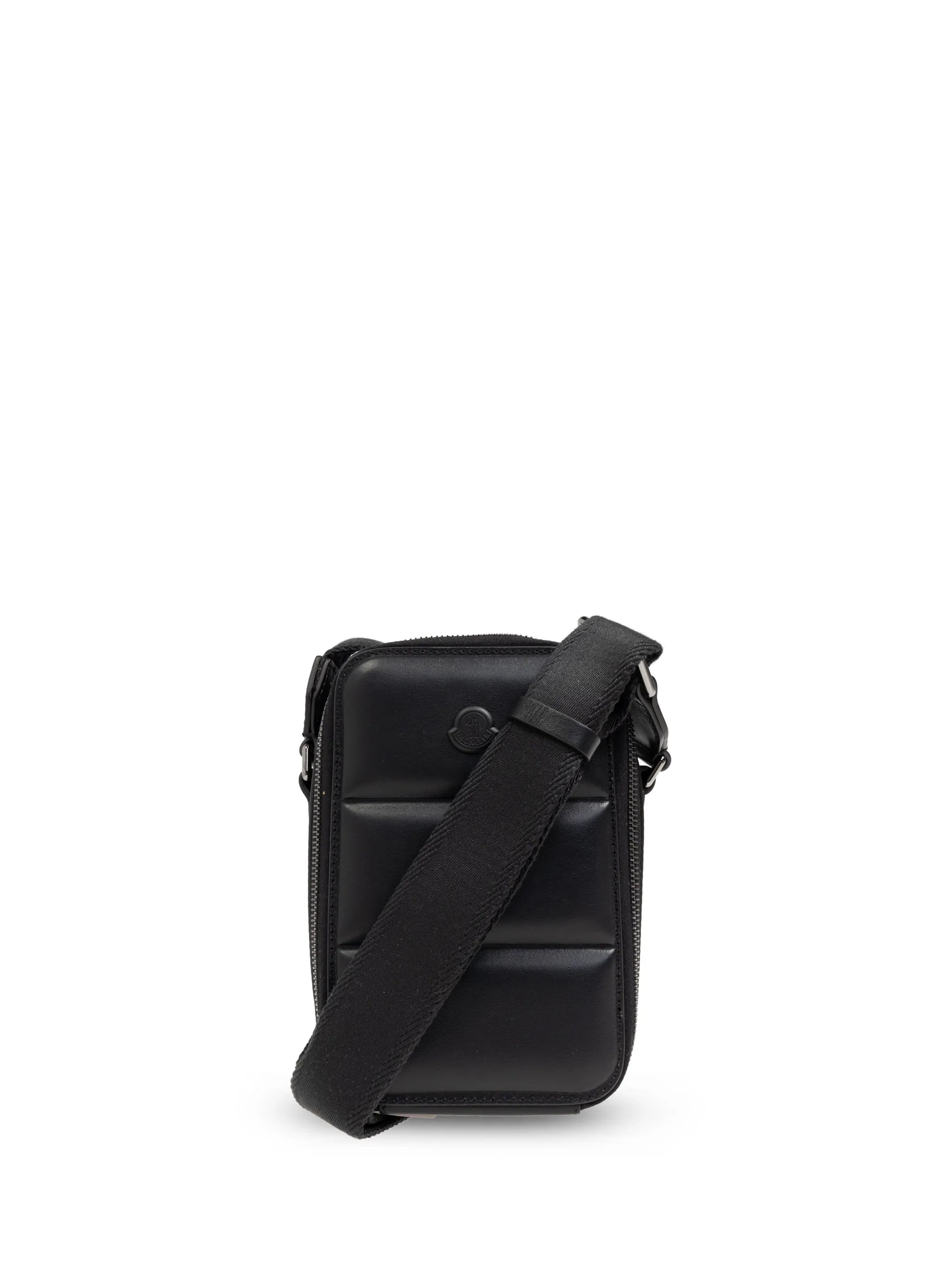 logo-embossed messenger bag