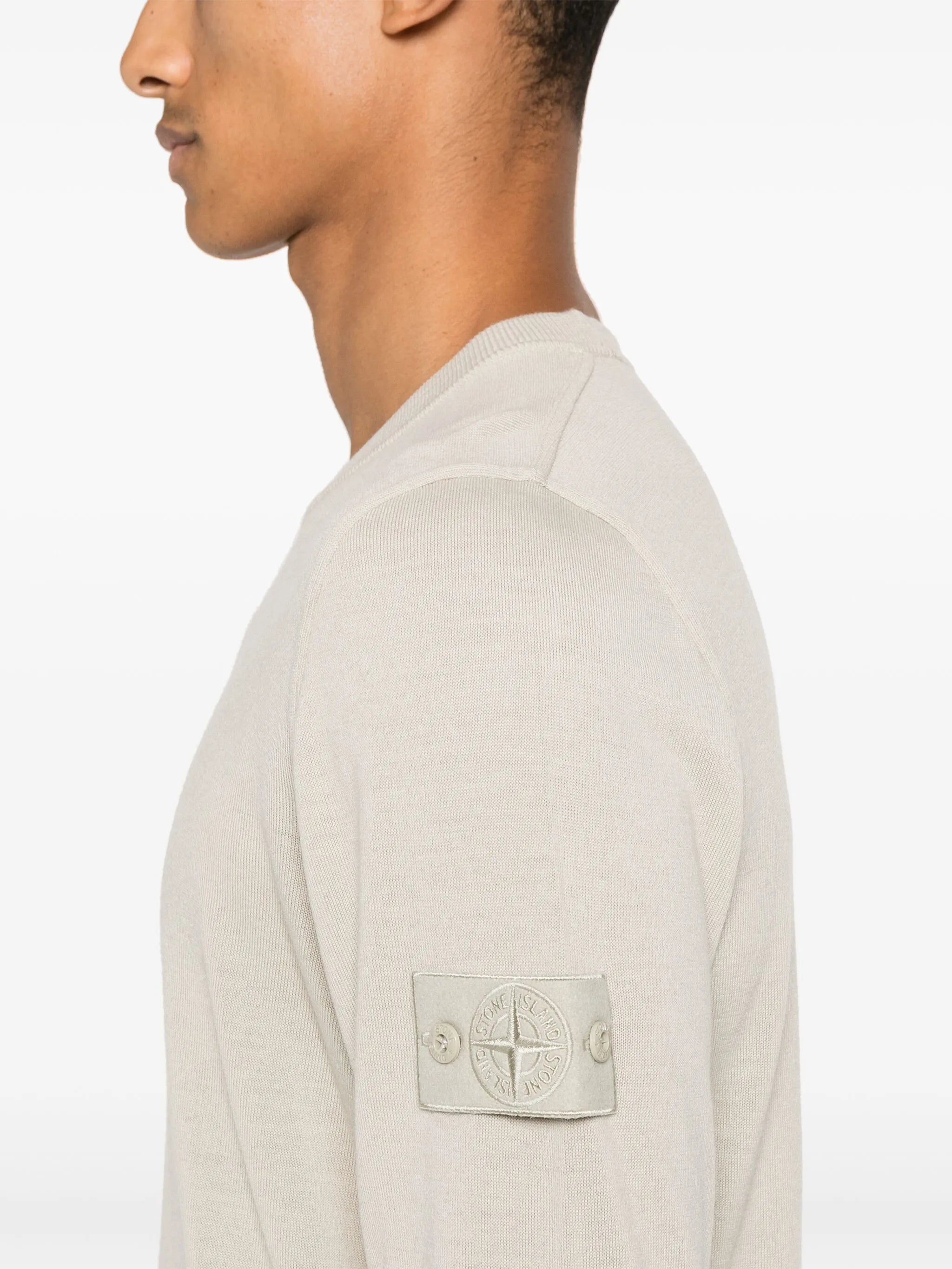 Compass-badge sweater