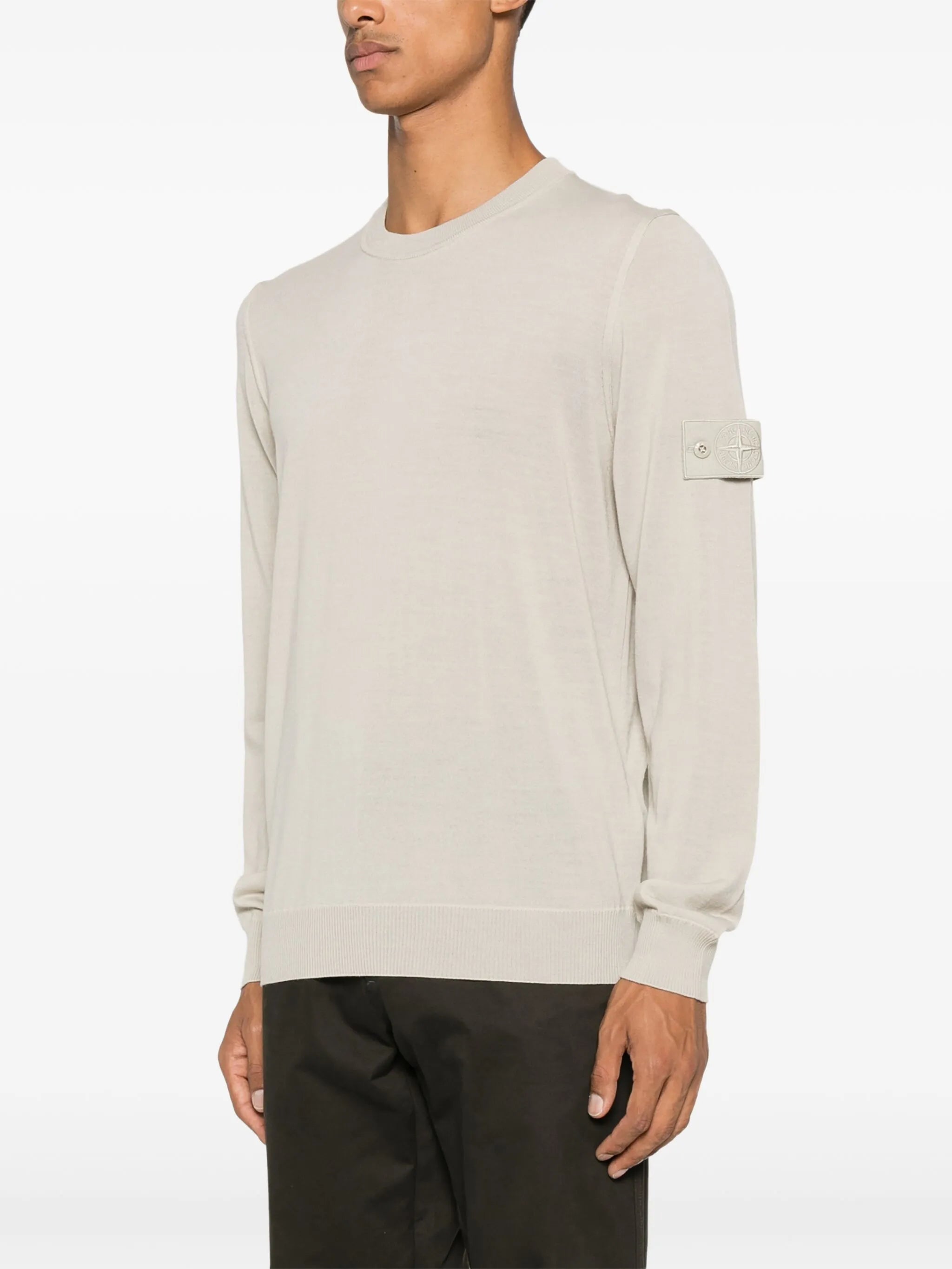 Compass-badge sweater
