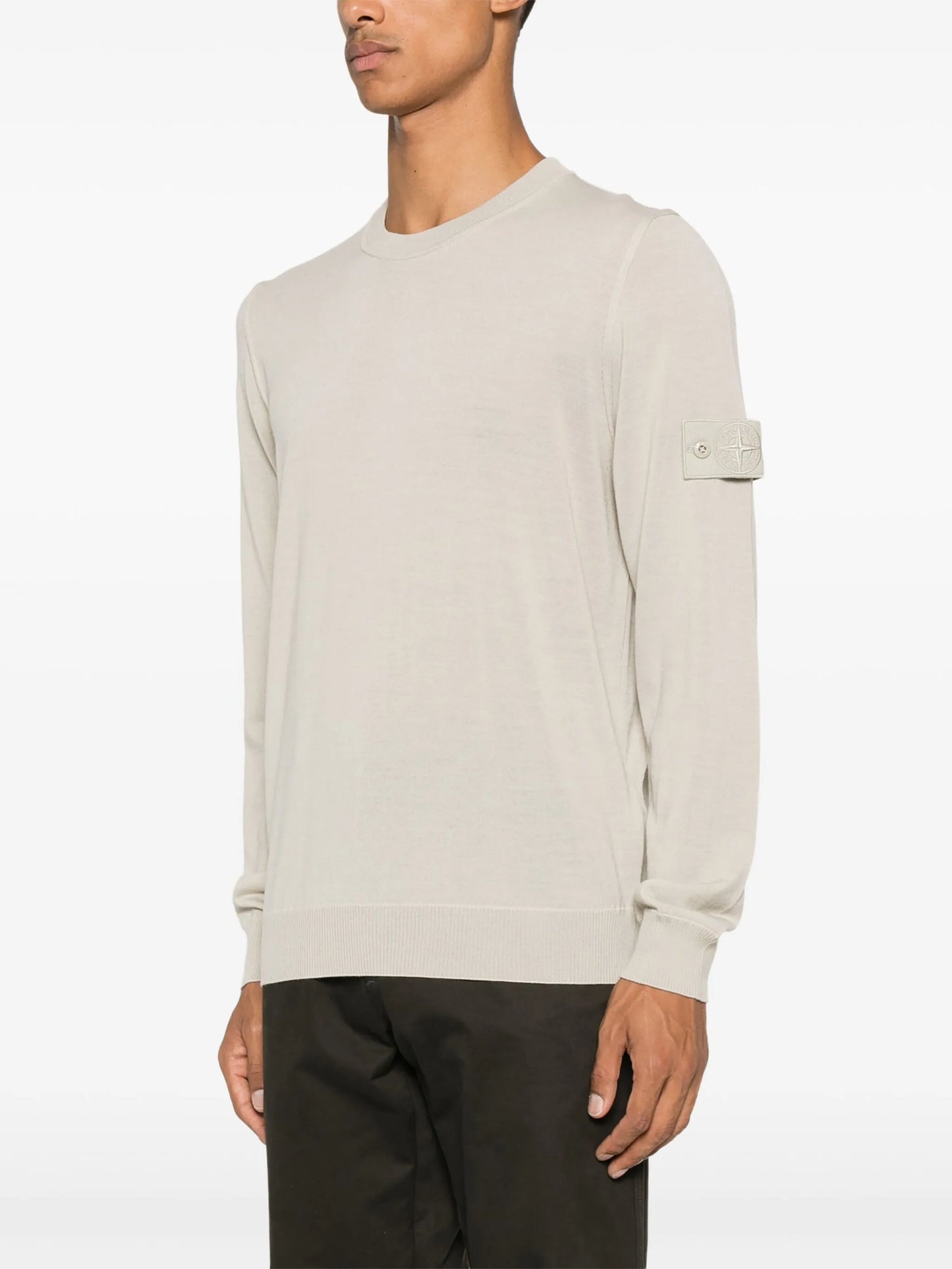 Compass-badge sweater