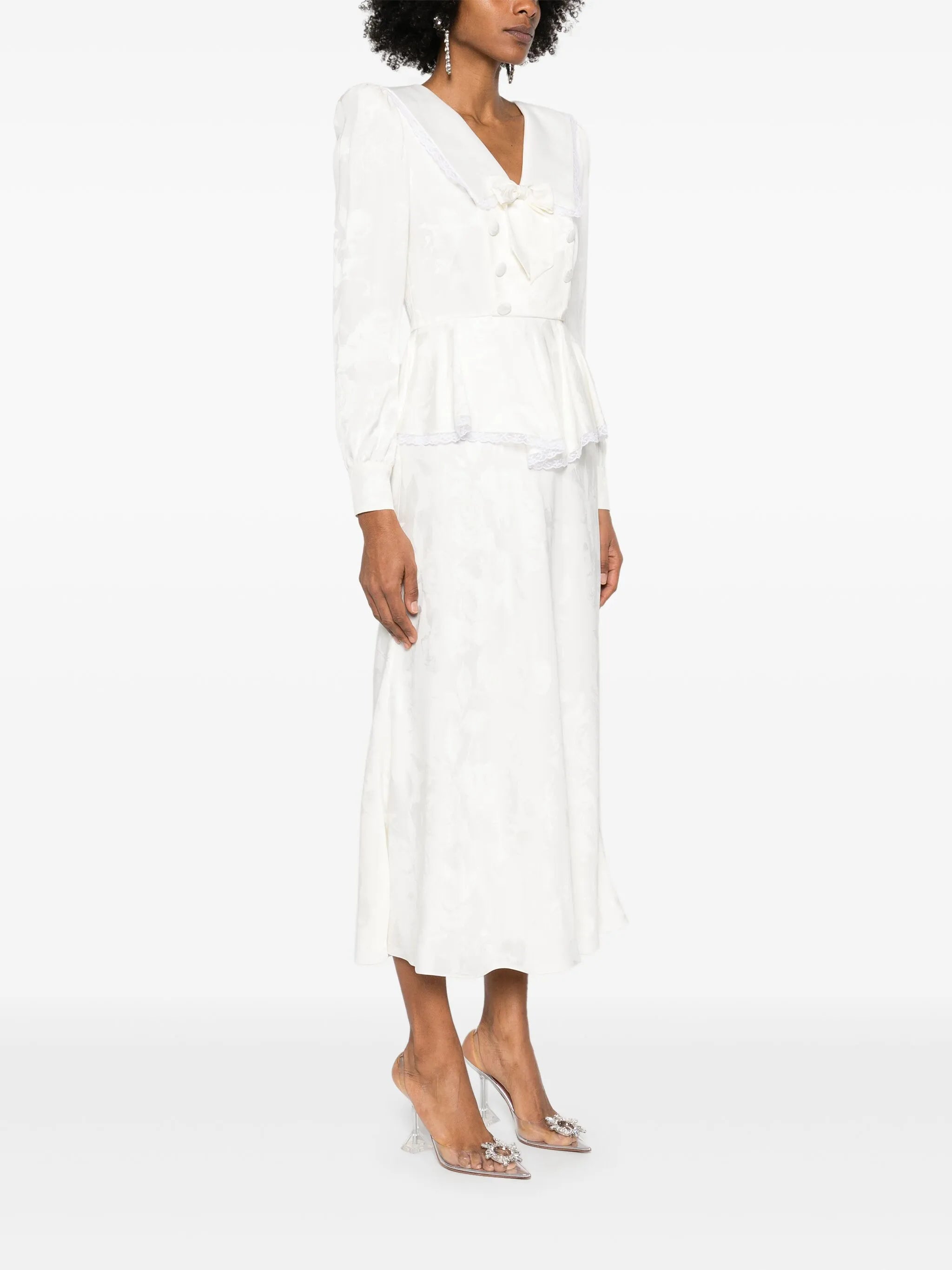 jacquard midi dress