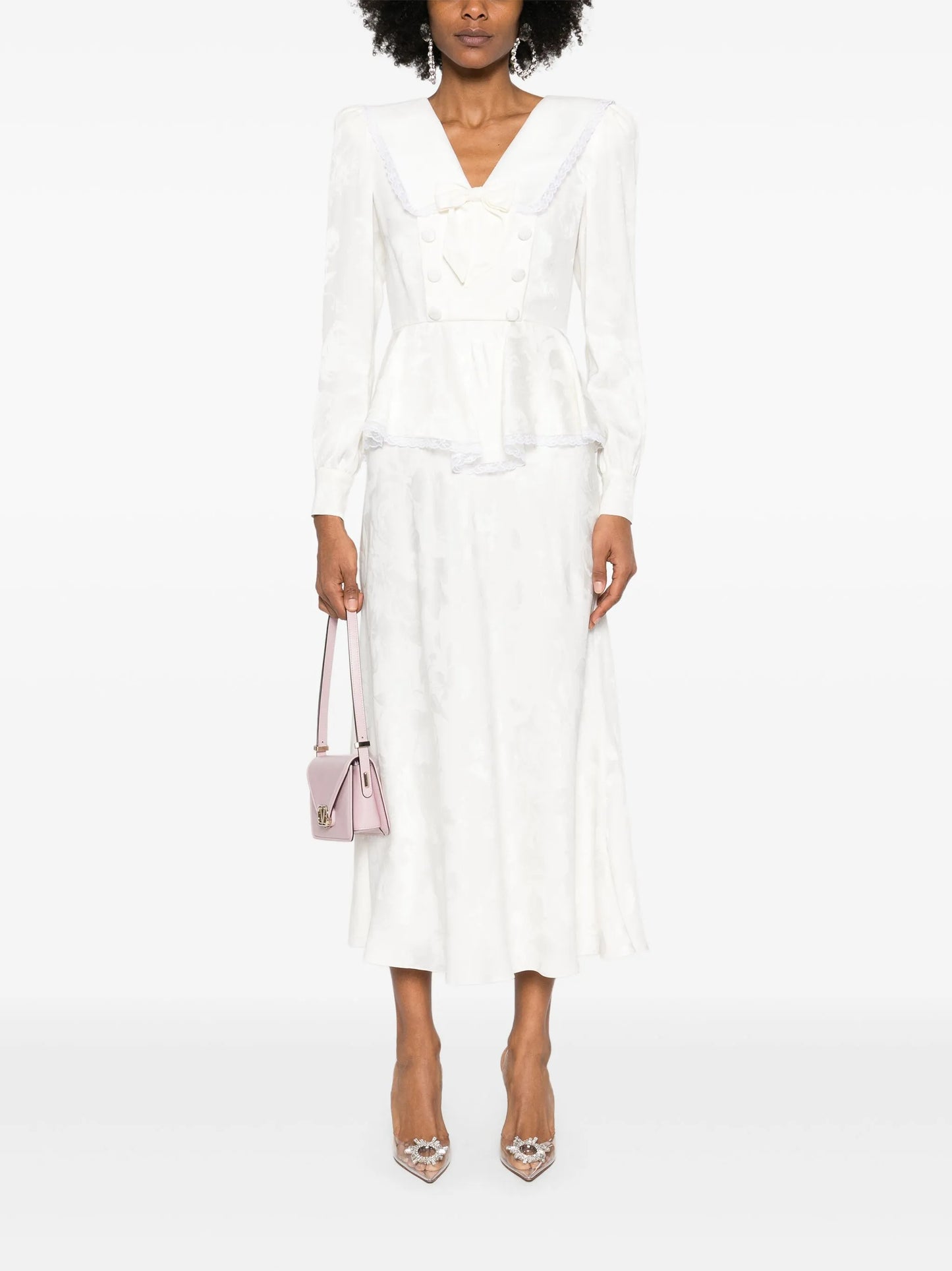 jacquard midi dress