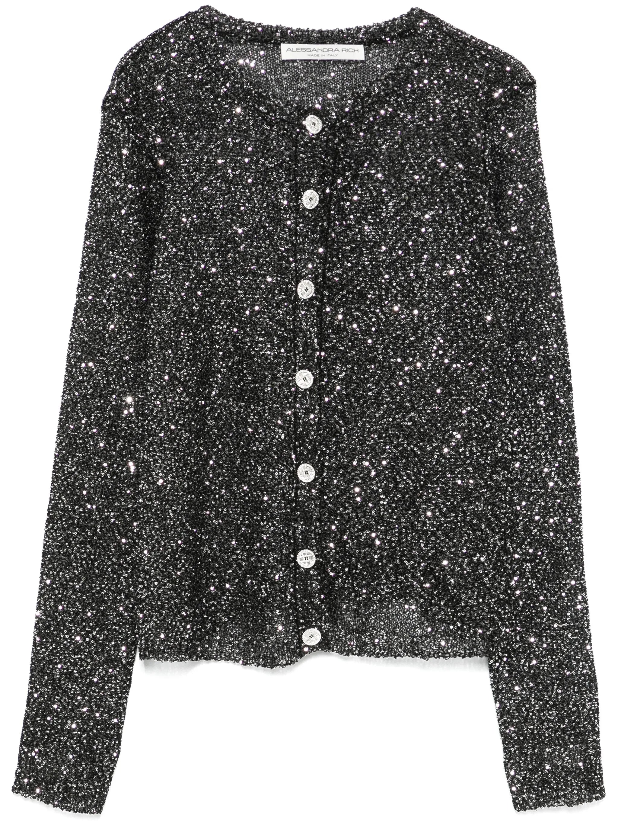 sequinned cardigan