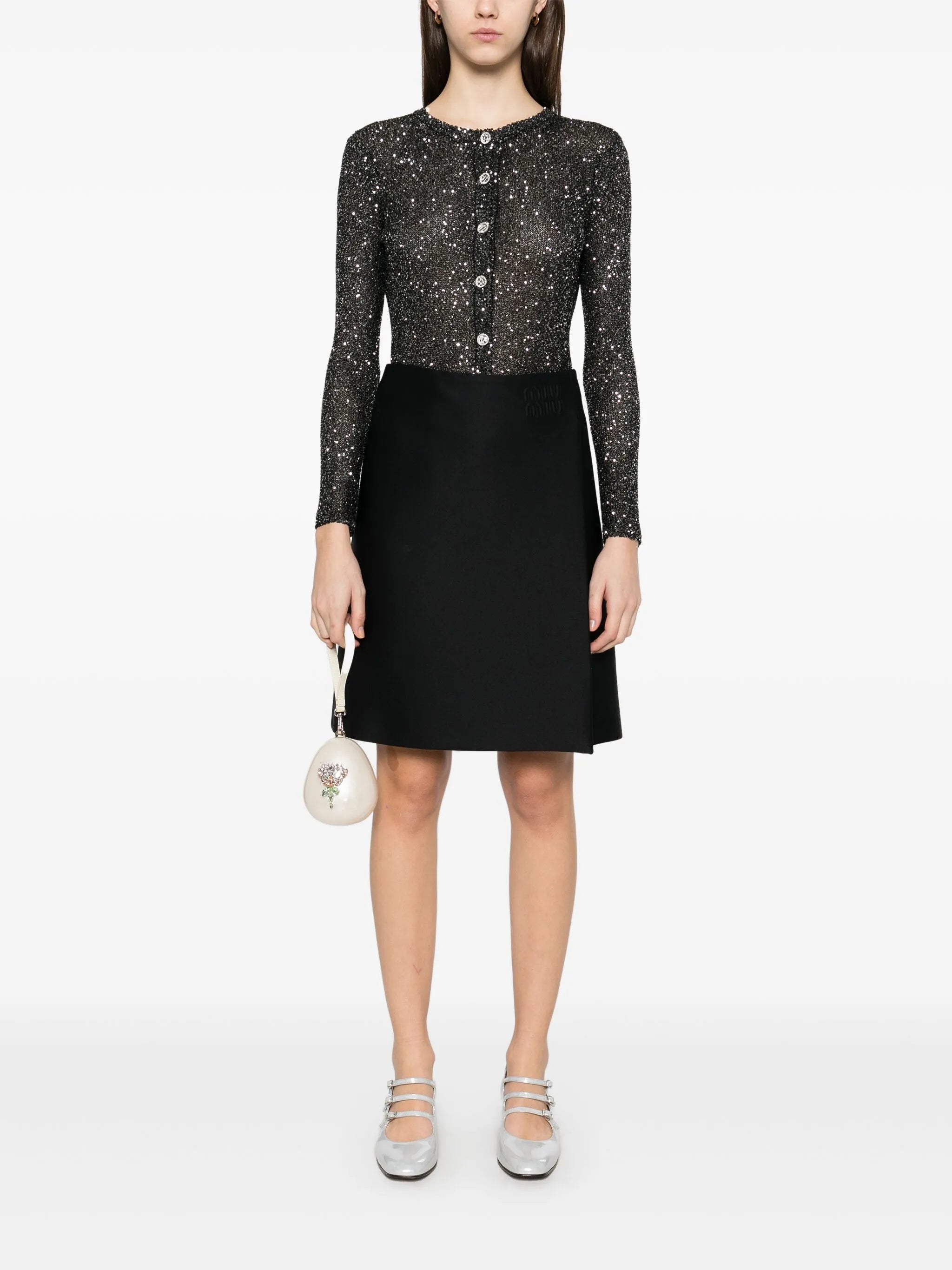sequinned cardigan