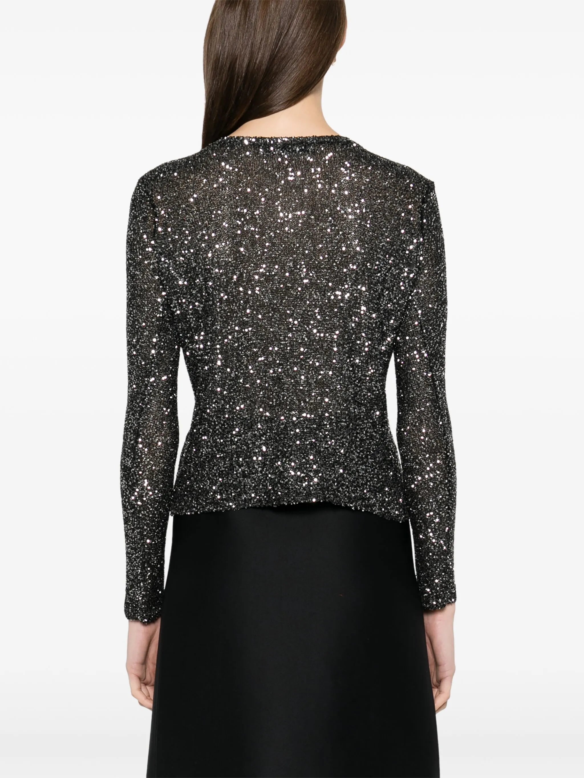 sequinned cardigan