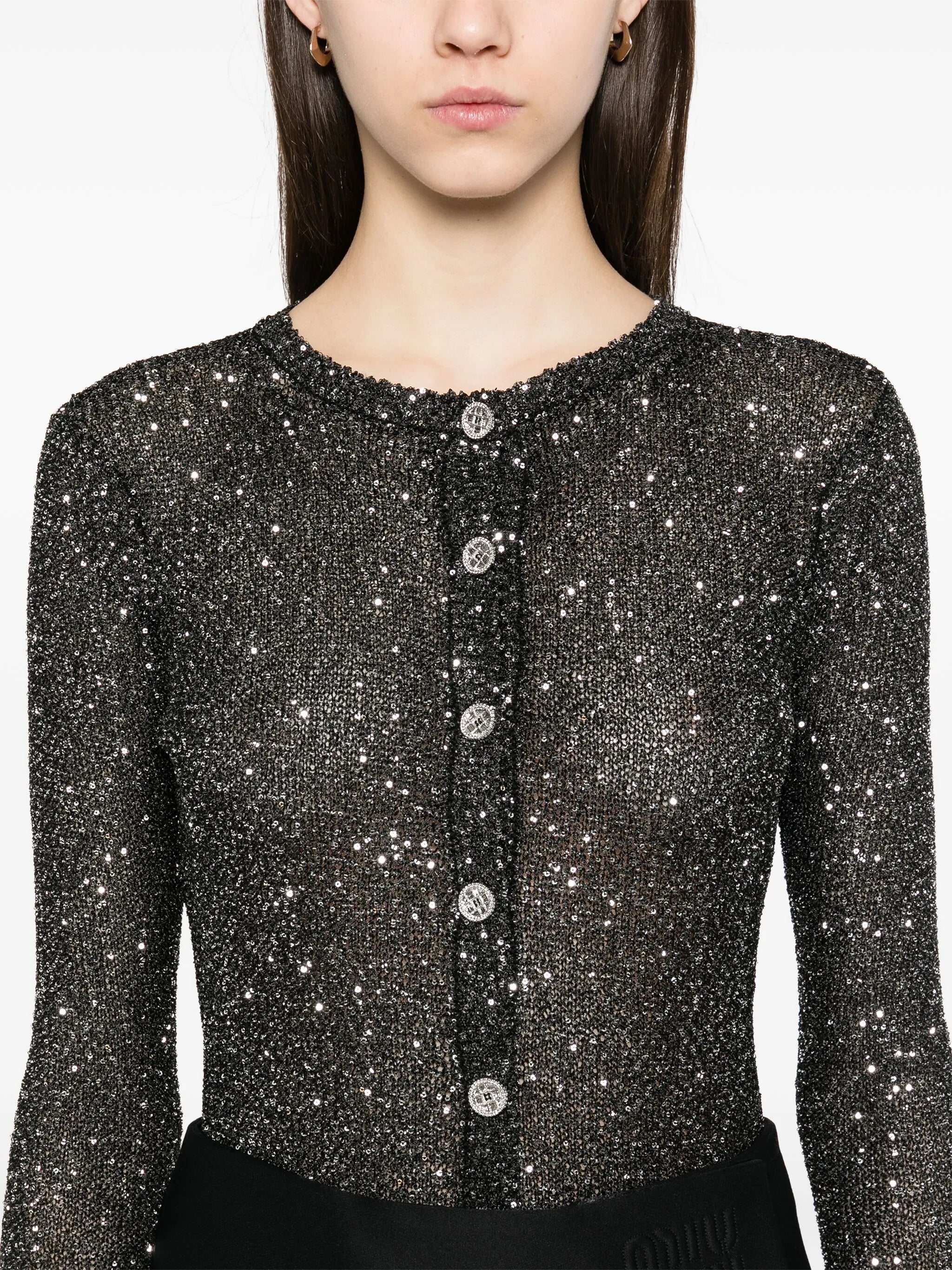 sequinned cardigan