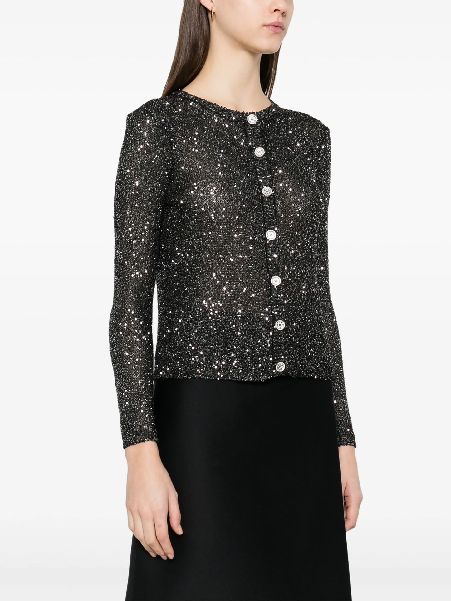sequinned cardigan