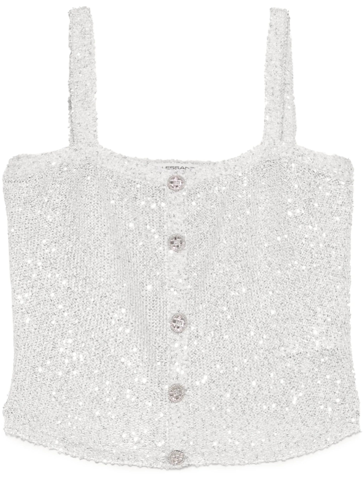 sequinned knitted top