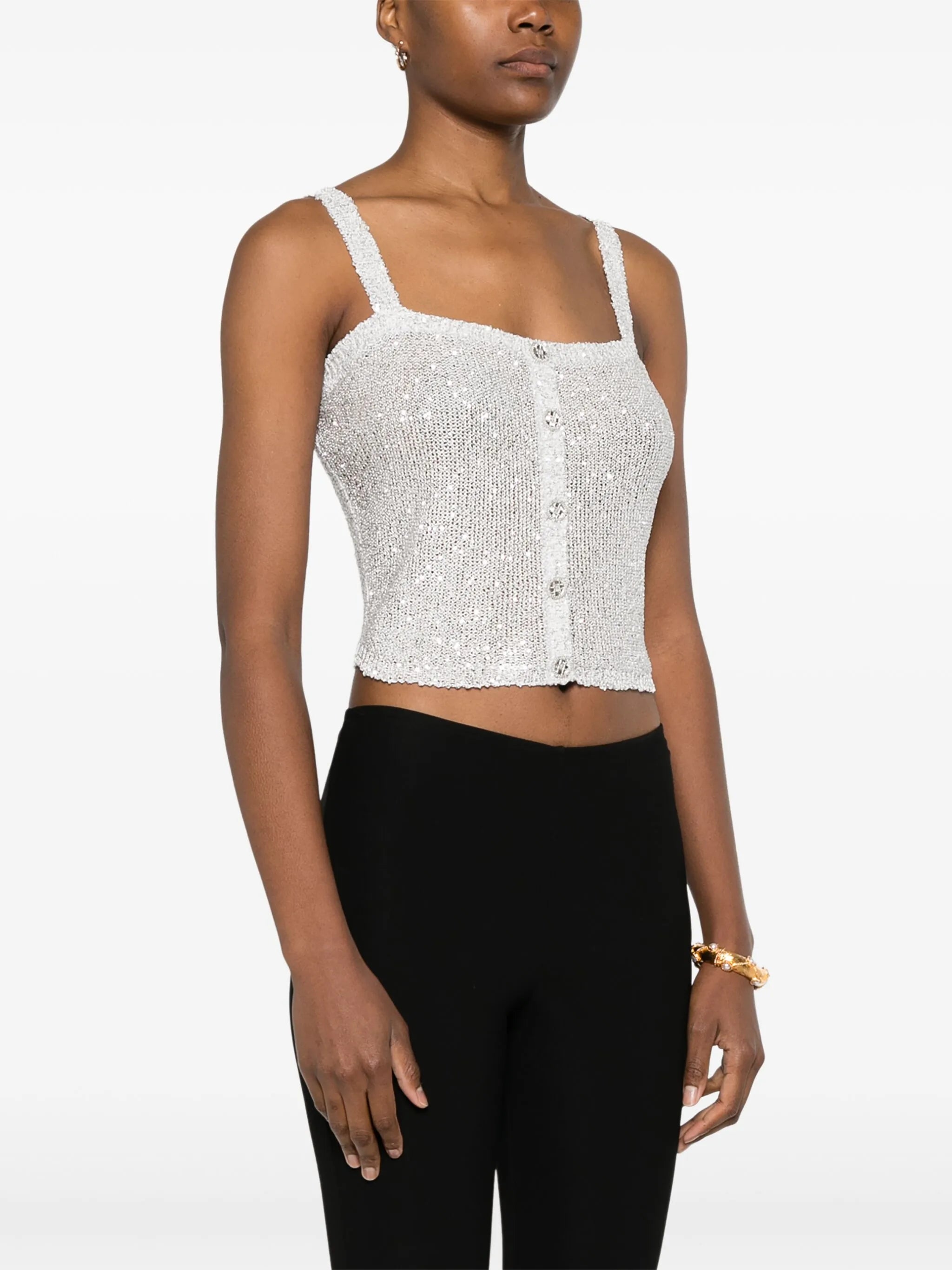sequinned knitted top