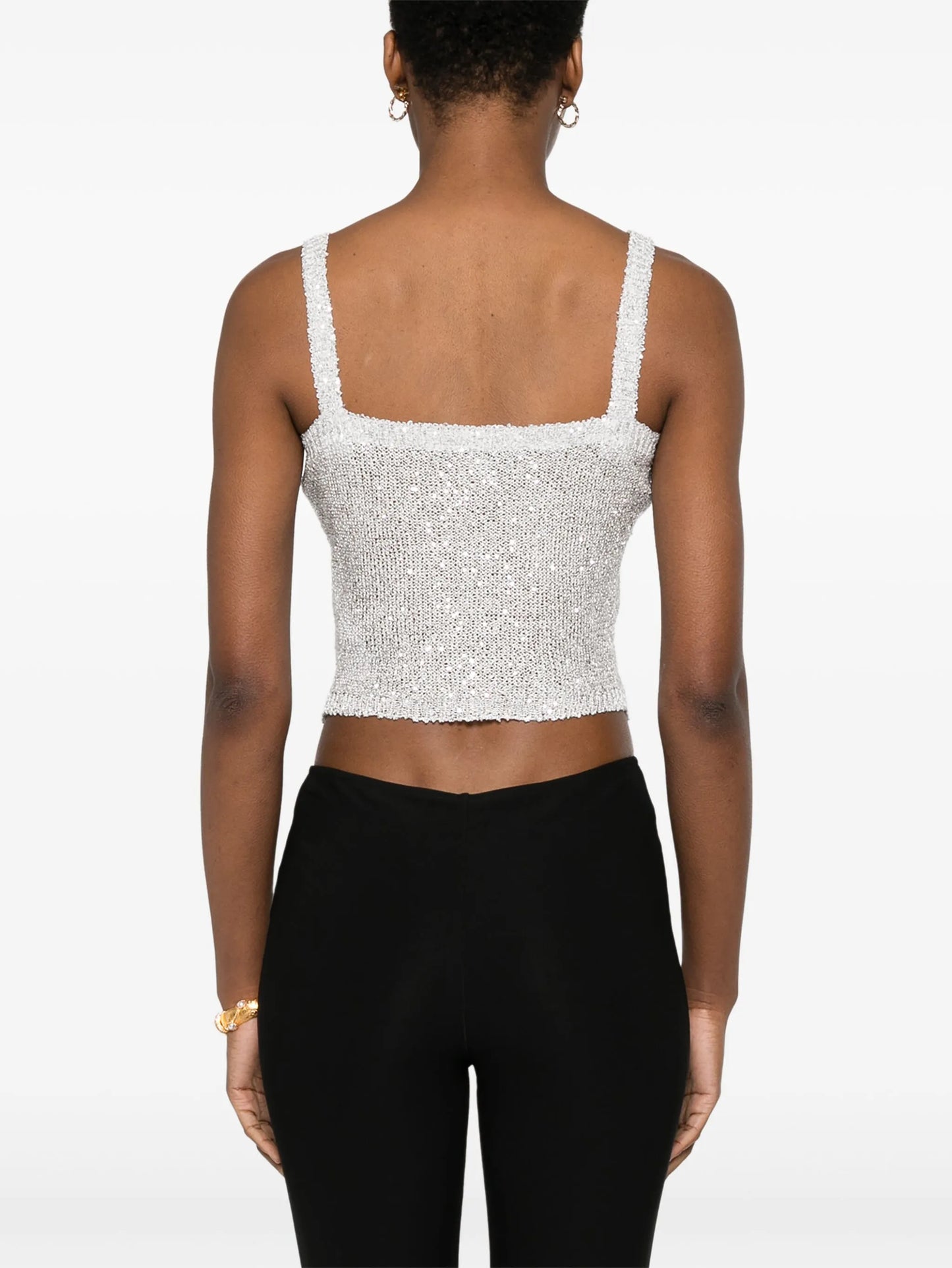 sequinned knitted top