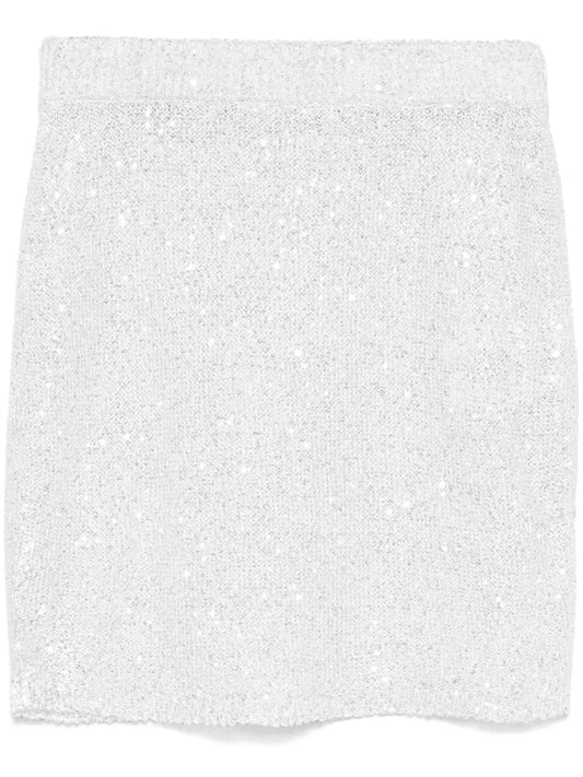 sequin knitted mini skirt