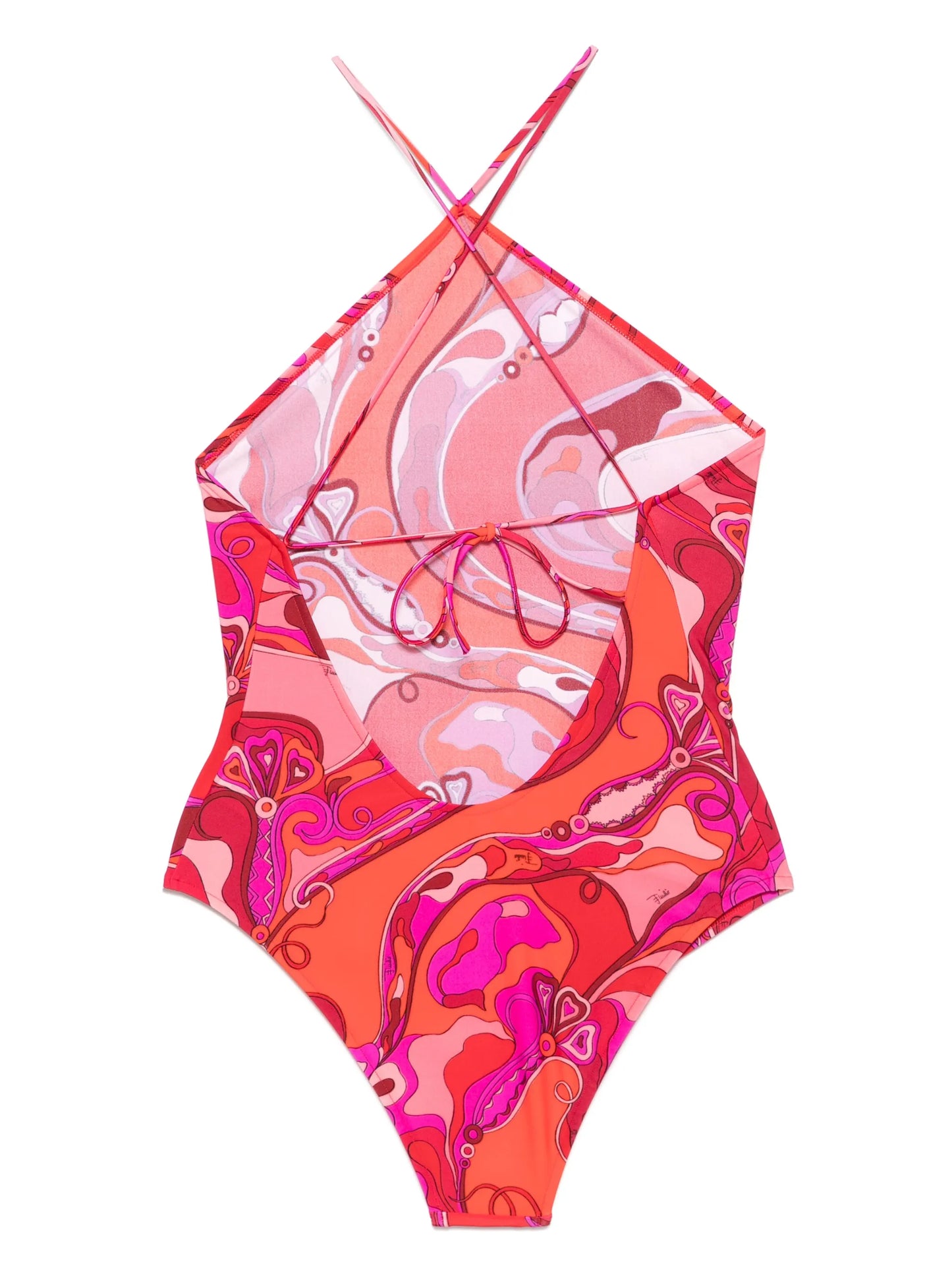 Orchidee-print swimsuit