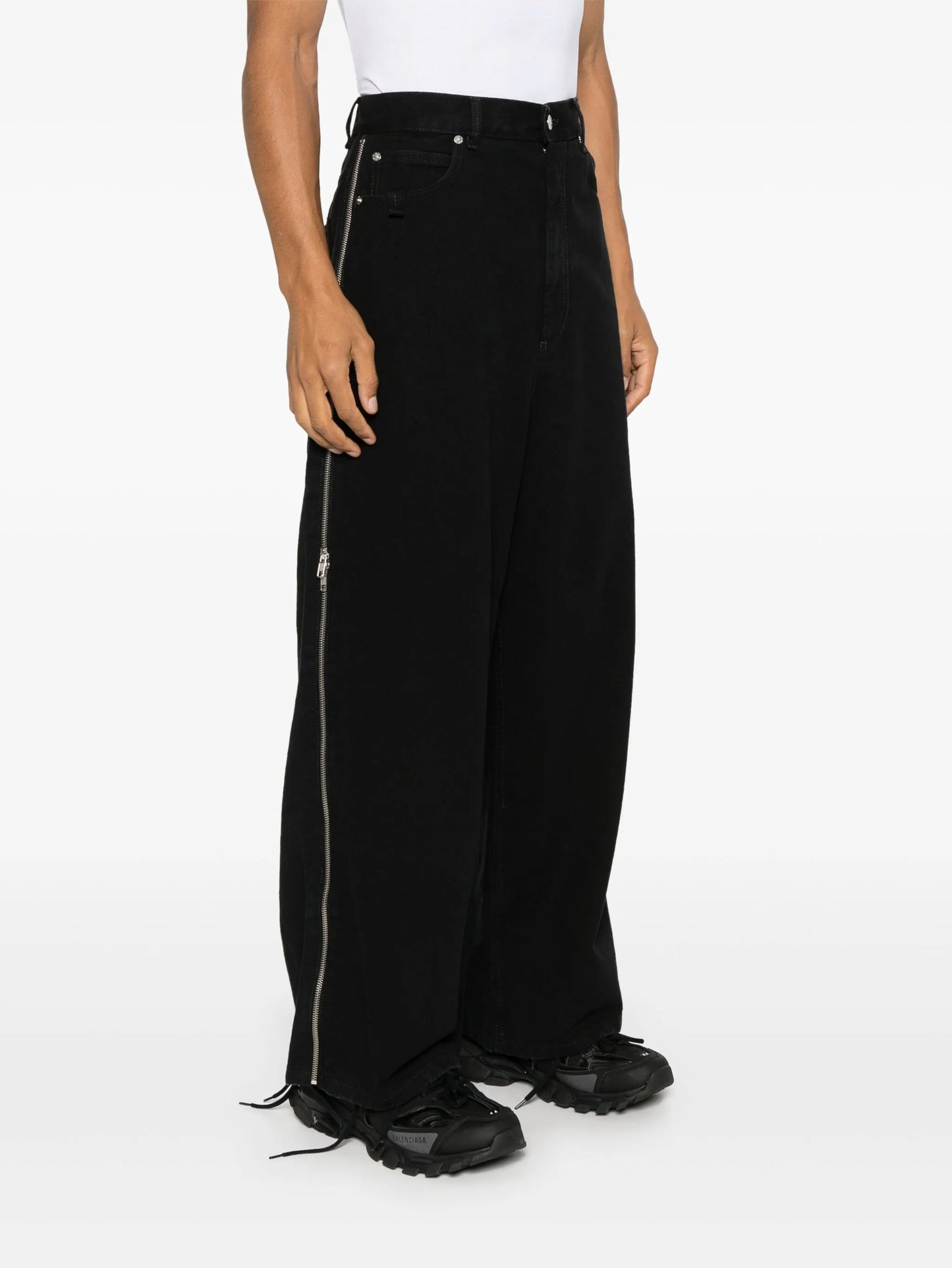 side-zip jeans