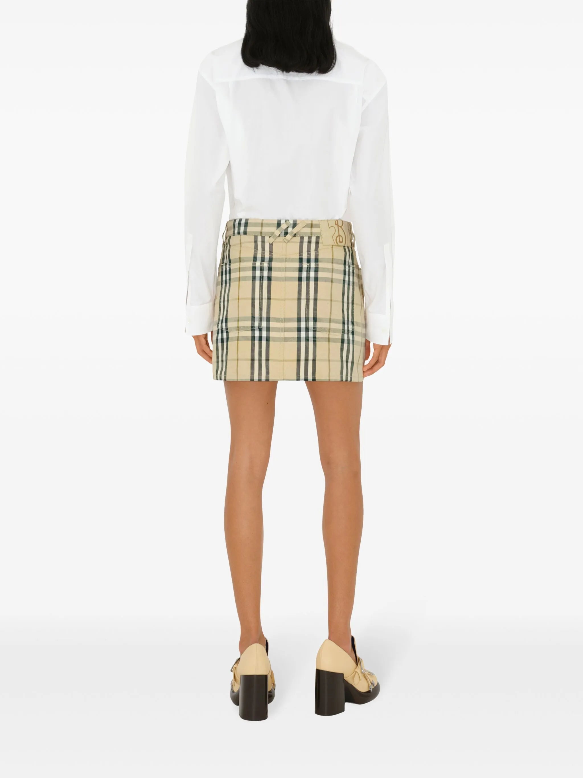 check-pattern mini skirt