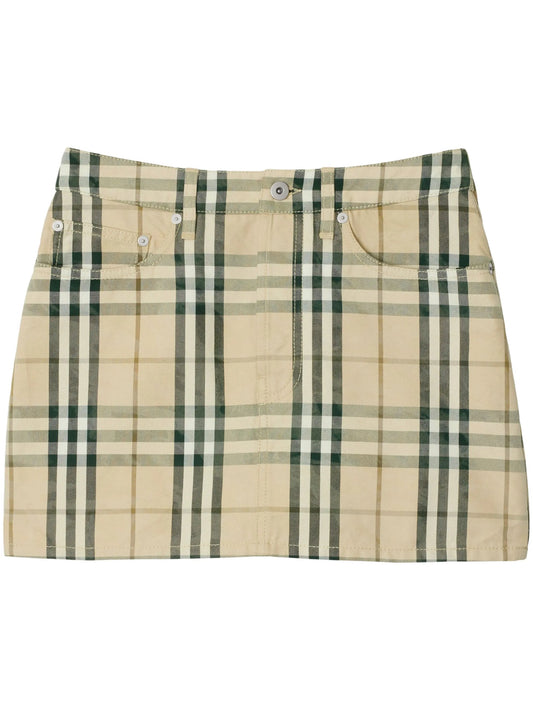 check-pattern mini skirt